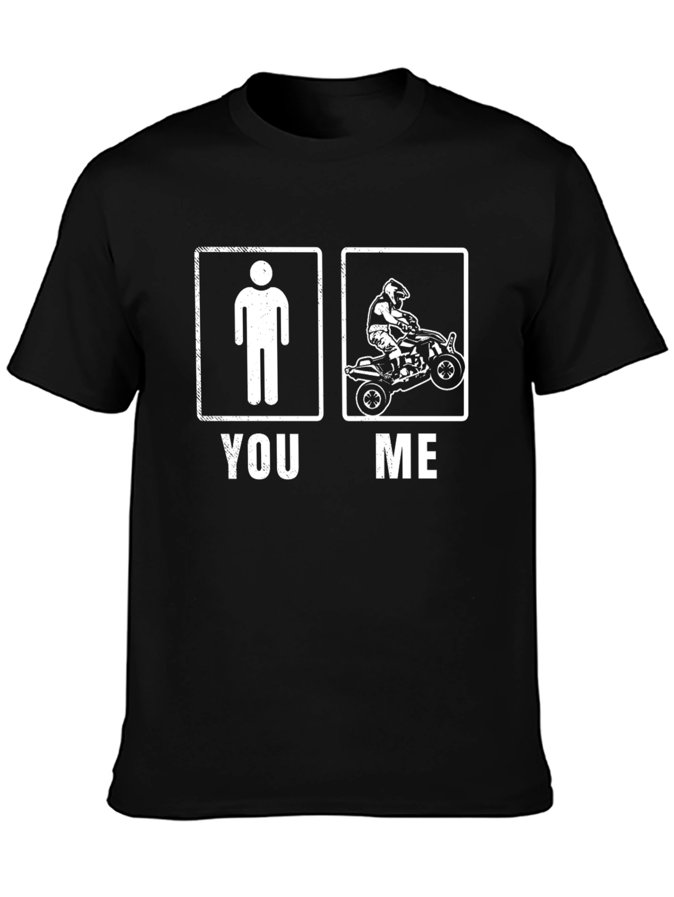 You vs Me ATV T-Shirt - Black Graphic Tee