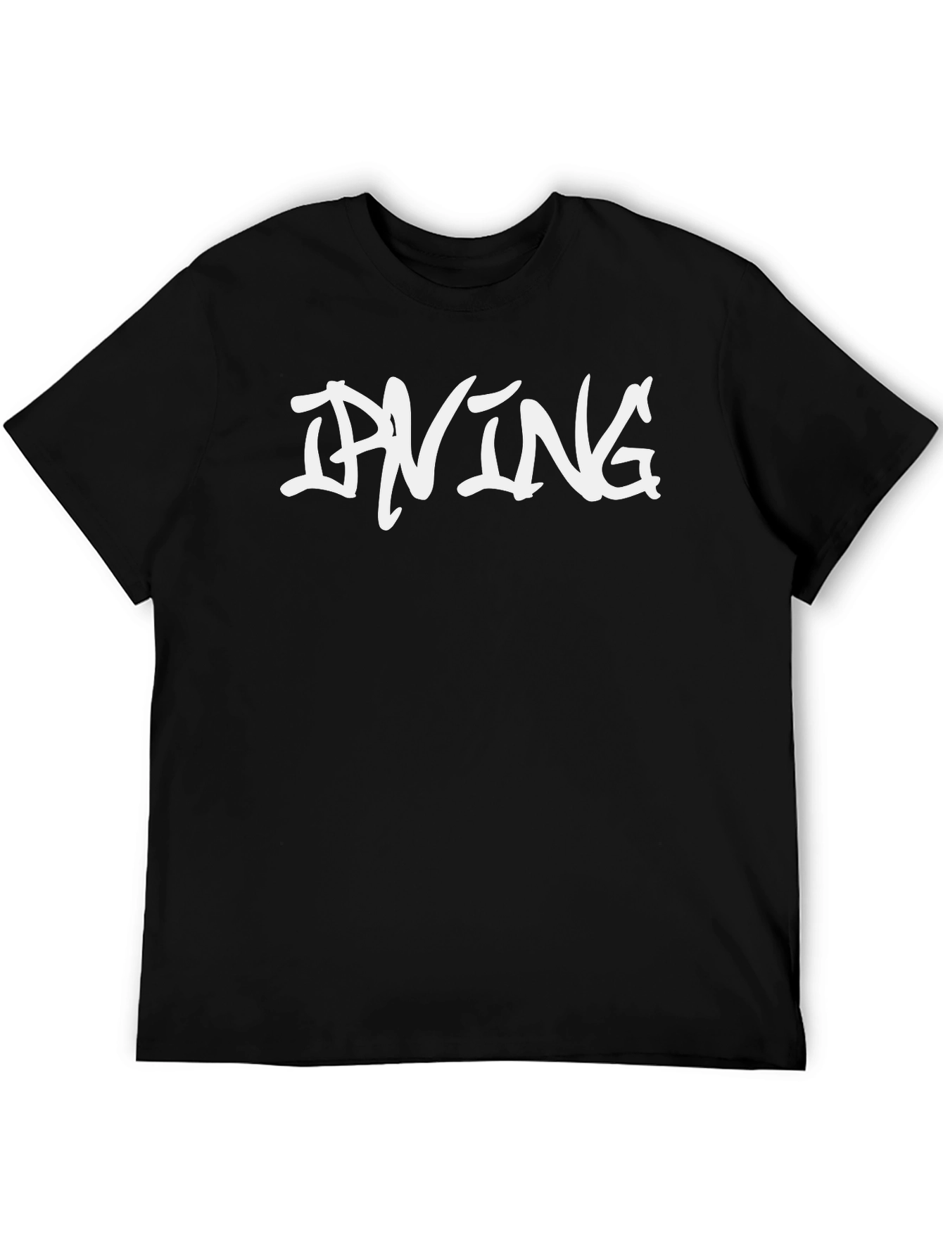 Stylish Irving Graphic Tee - Black Casual T-Shirt