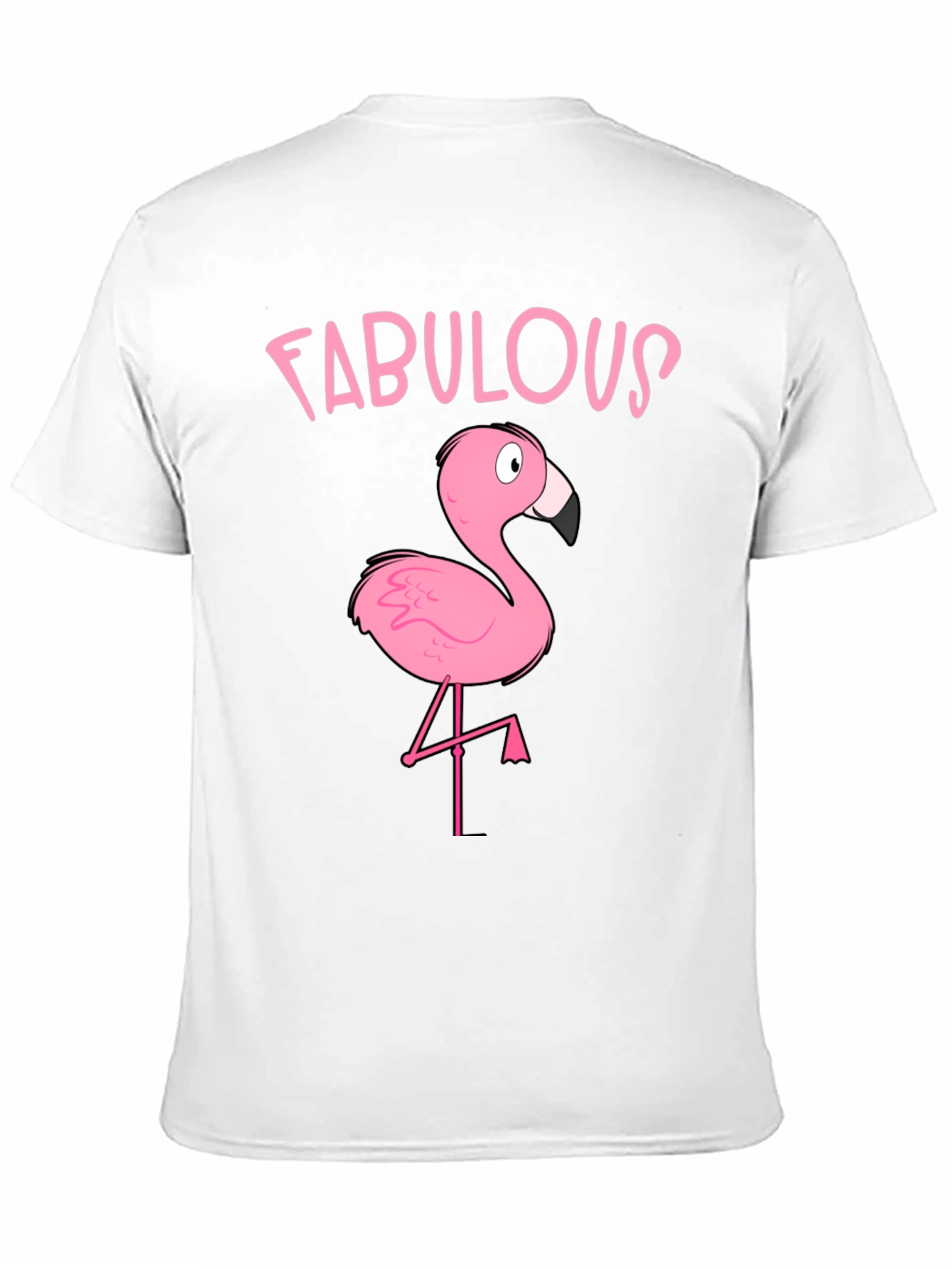 Fabulous Flamingo Graphic T-Shirt - Black