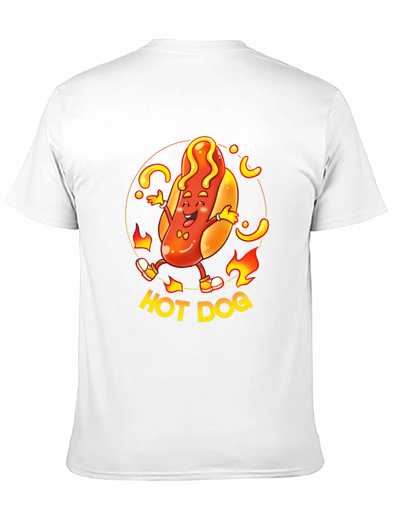 Funny Hot Dog Graphic T-Shirt - Black