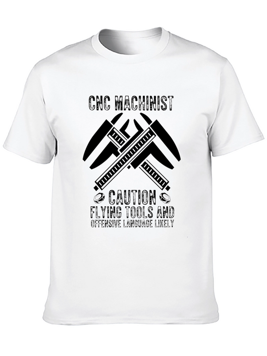 CNC Machinist Caution T-Shirt