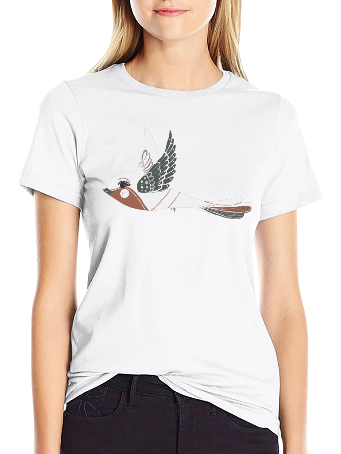Bird Graphic Black T-Shirt