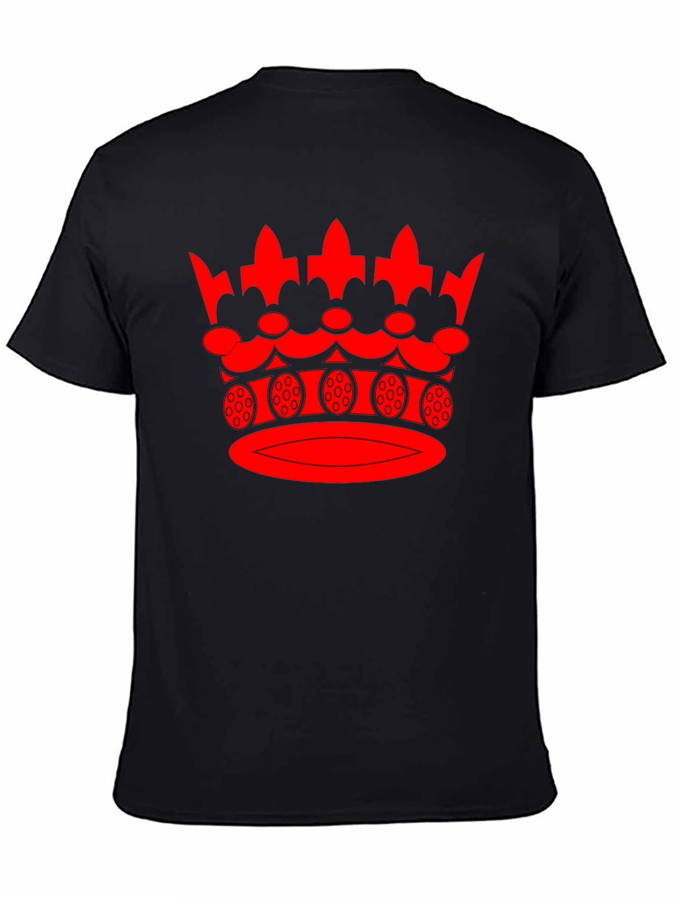 Red Crown Graphic Black T-Shirt