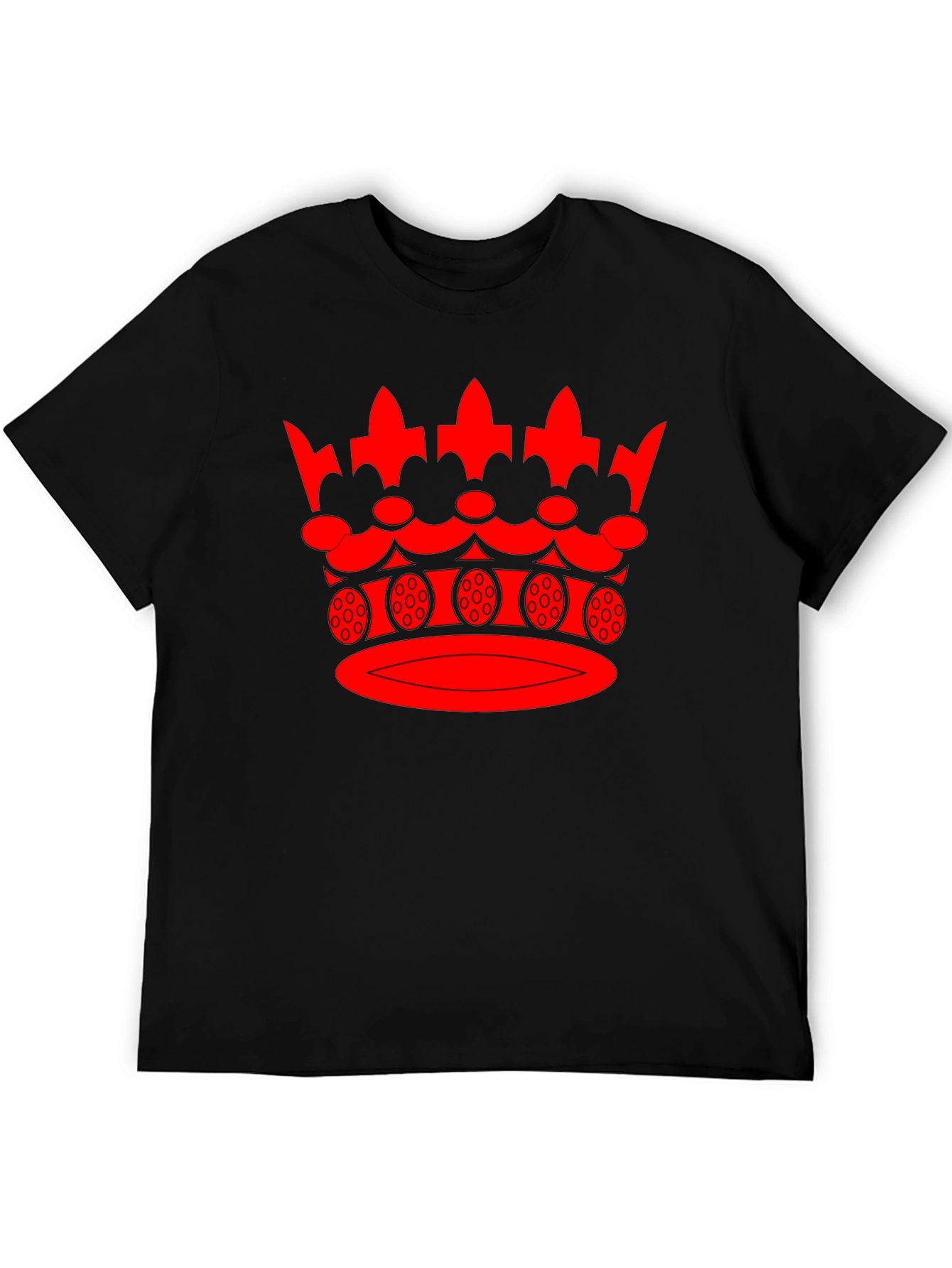 Red Crown Graphic Black T-Shirt