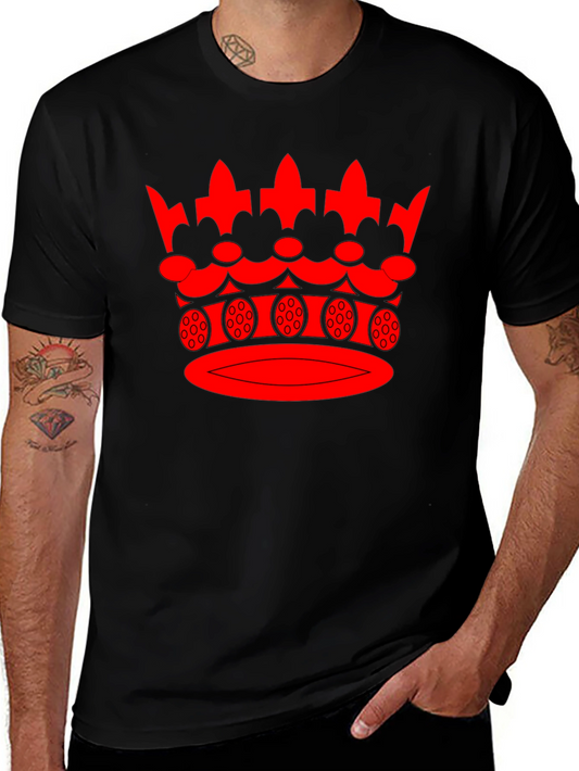 Red Crown Graphic Black T-Shirt