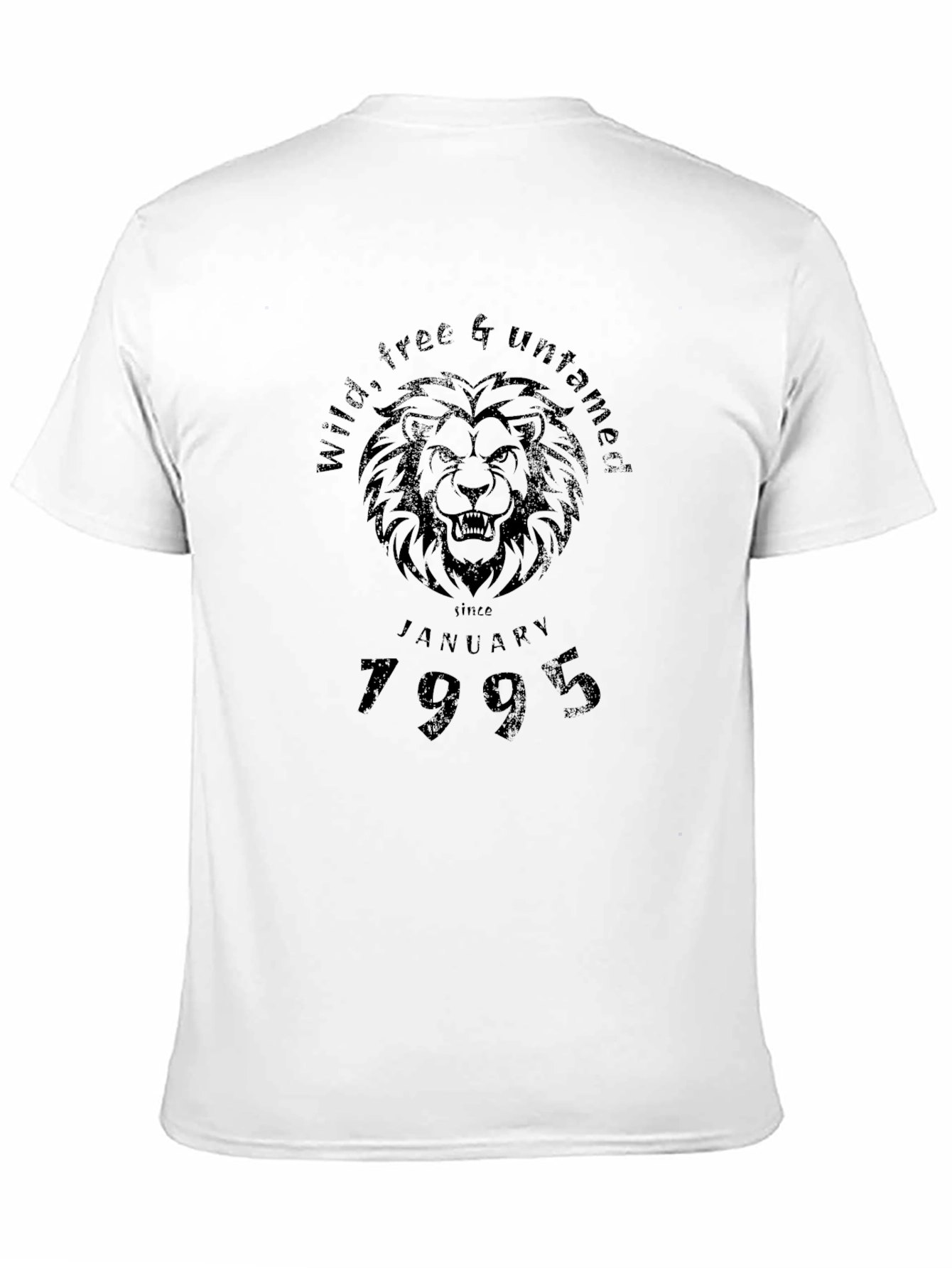 Wild Free & Untamed Lion Black Graphic Tee