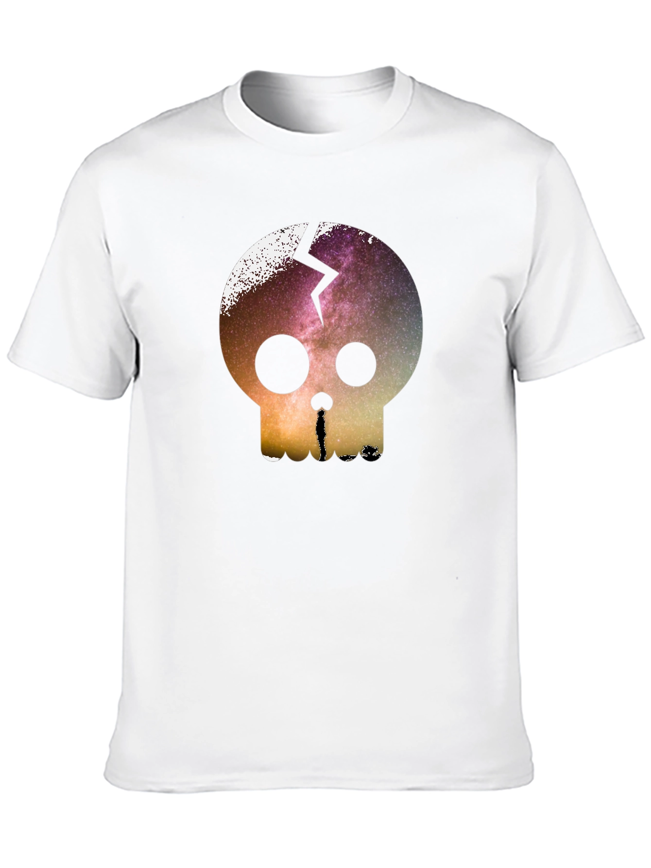 Galaxy Skull Graphic Tee - Mens Black T-Shirt