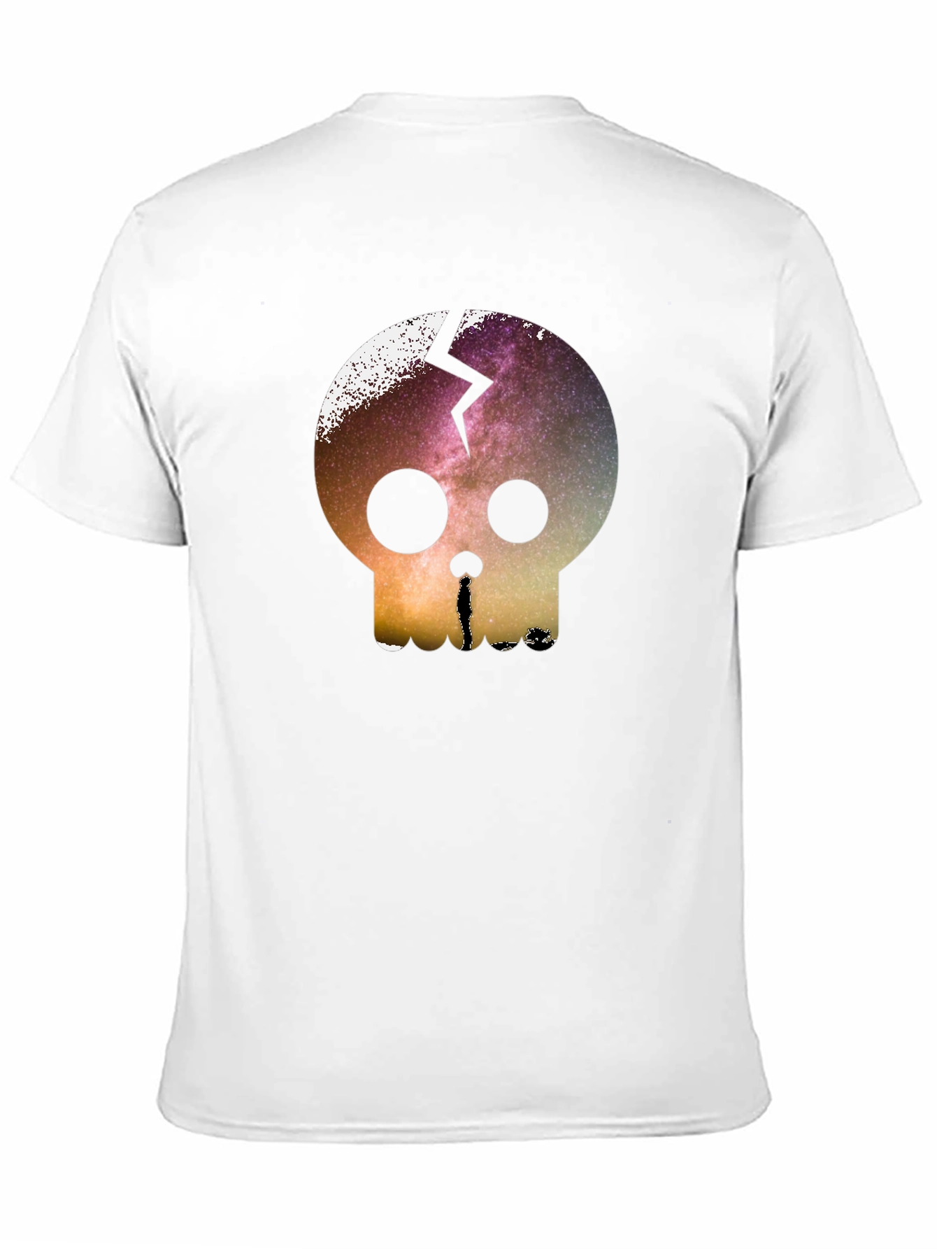 Galaxy Skull Graphic Tee - Mens Black T-Shirt