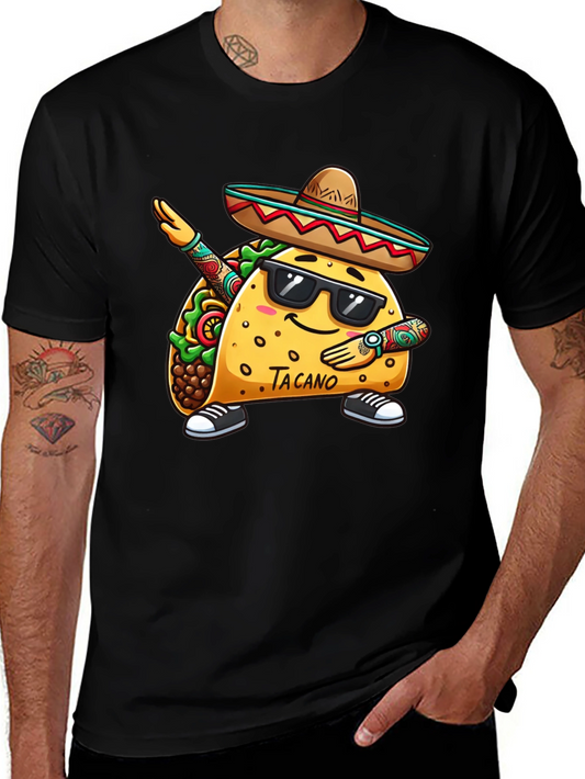 Taco Dab Funny Black T-Shirt