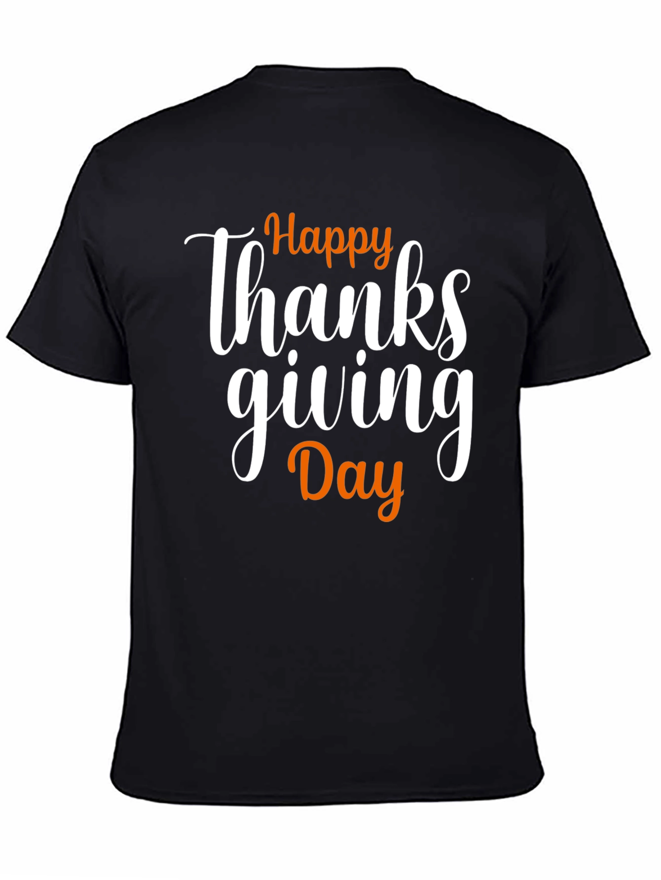 Happy Thanksgiving Day Black T-Shirt