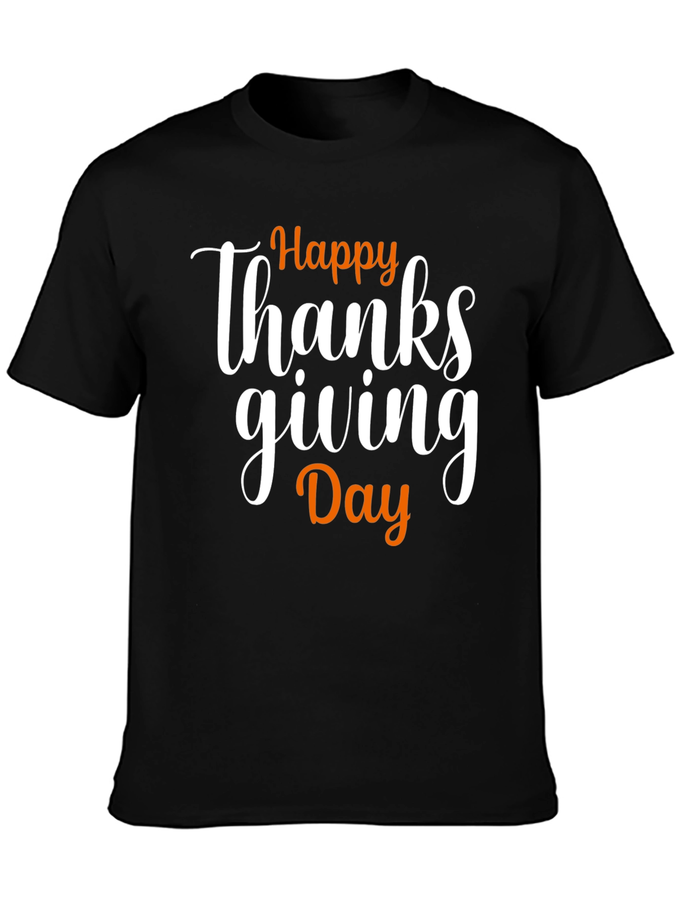 Happy Thanksgiving Day Black T-Shirt