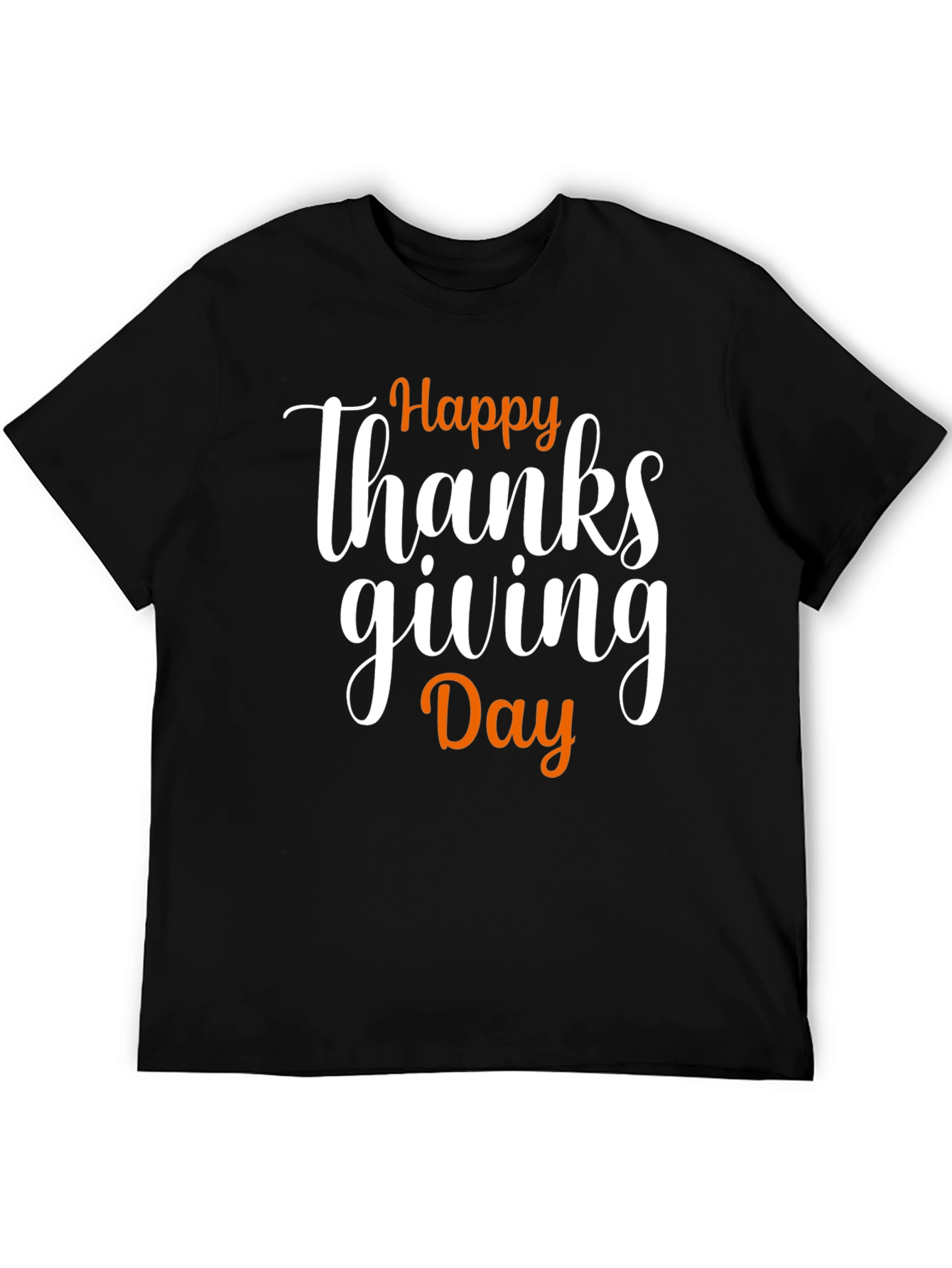 Happy Thanksgiving Day Black T-Shirt