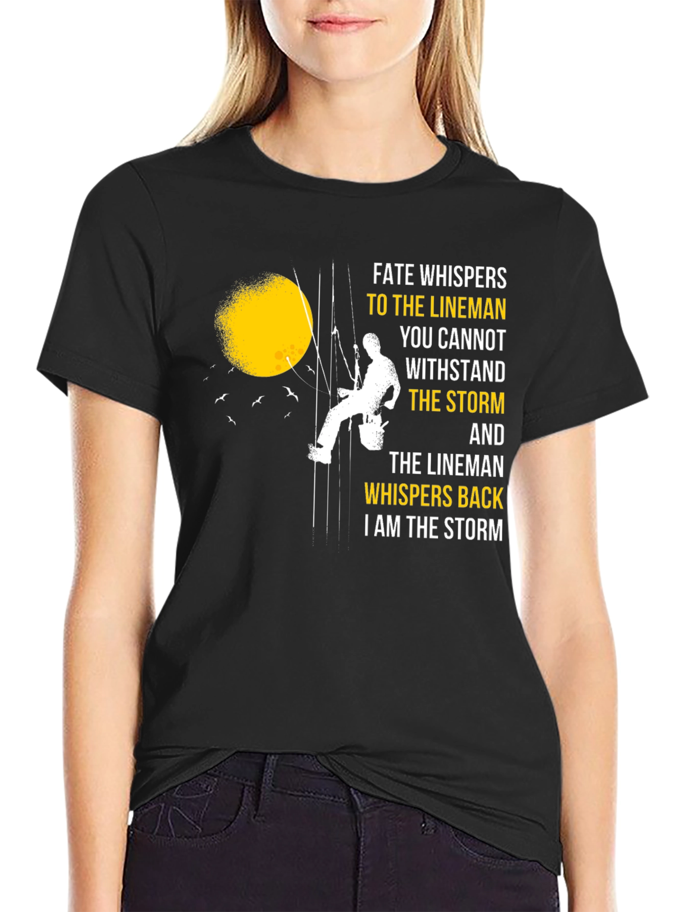 Lineman Storm T-Shirt - Fate Whispers Back Tee