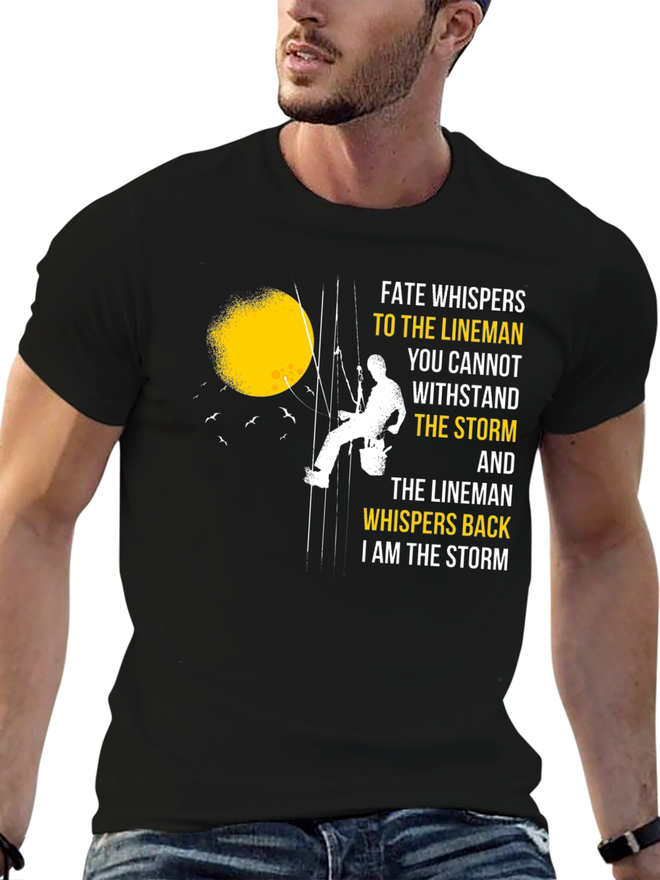 Lineman Storm T-Shirt - Fate Whispers Back Tee