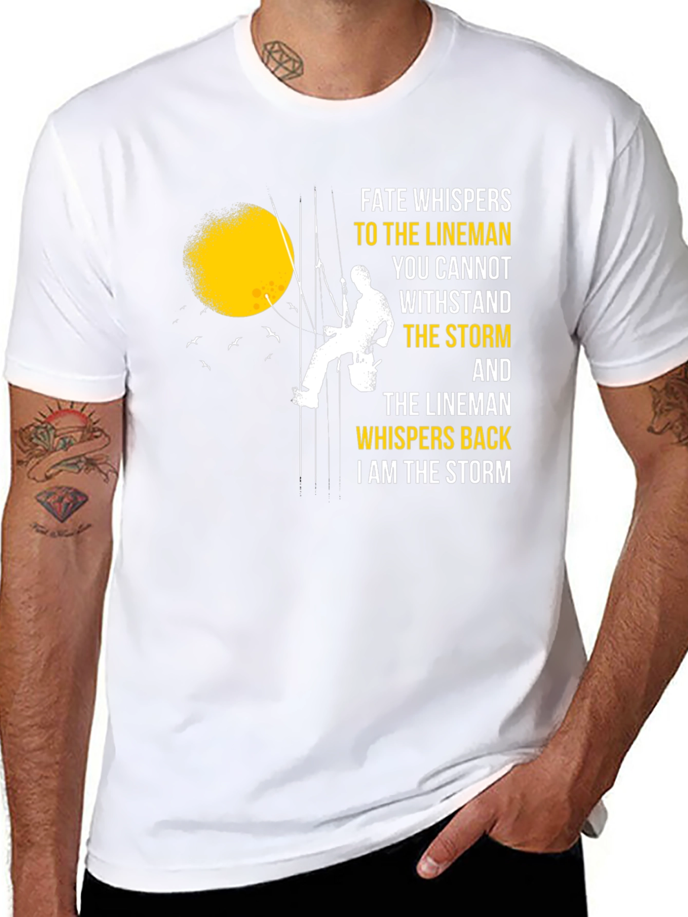 Lineman Storm T-Shirt - Fate Whispers Back Tee