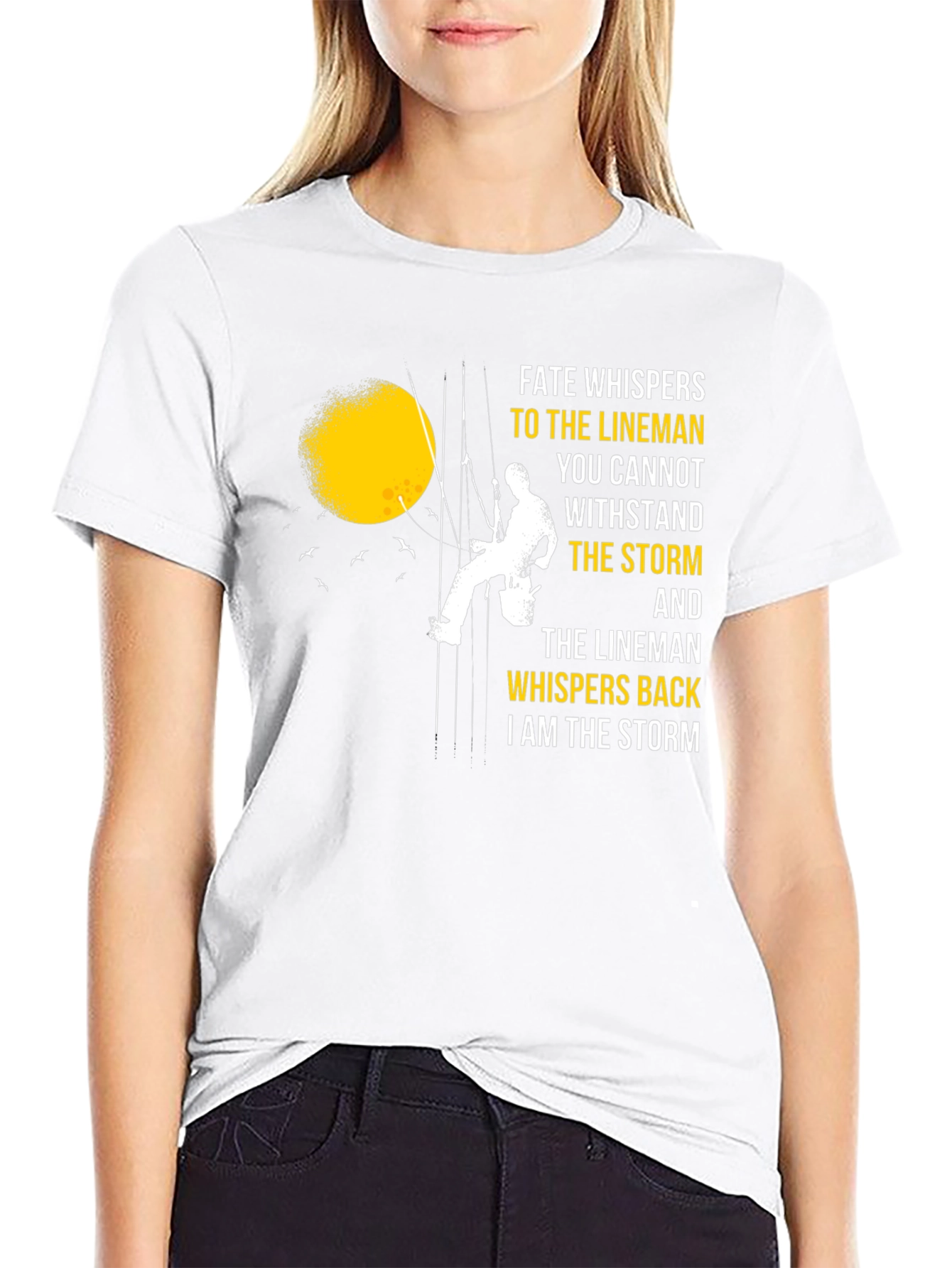 Lineman Storm T-Shirt - Fate Whispers Back Tee