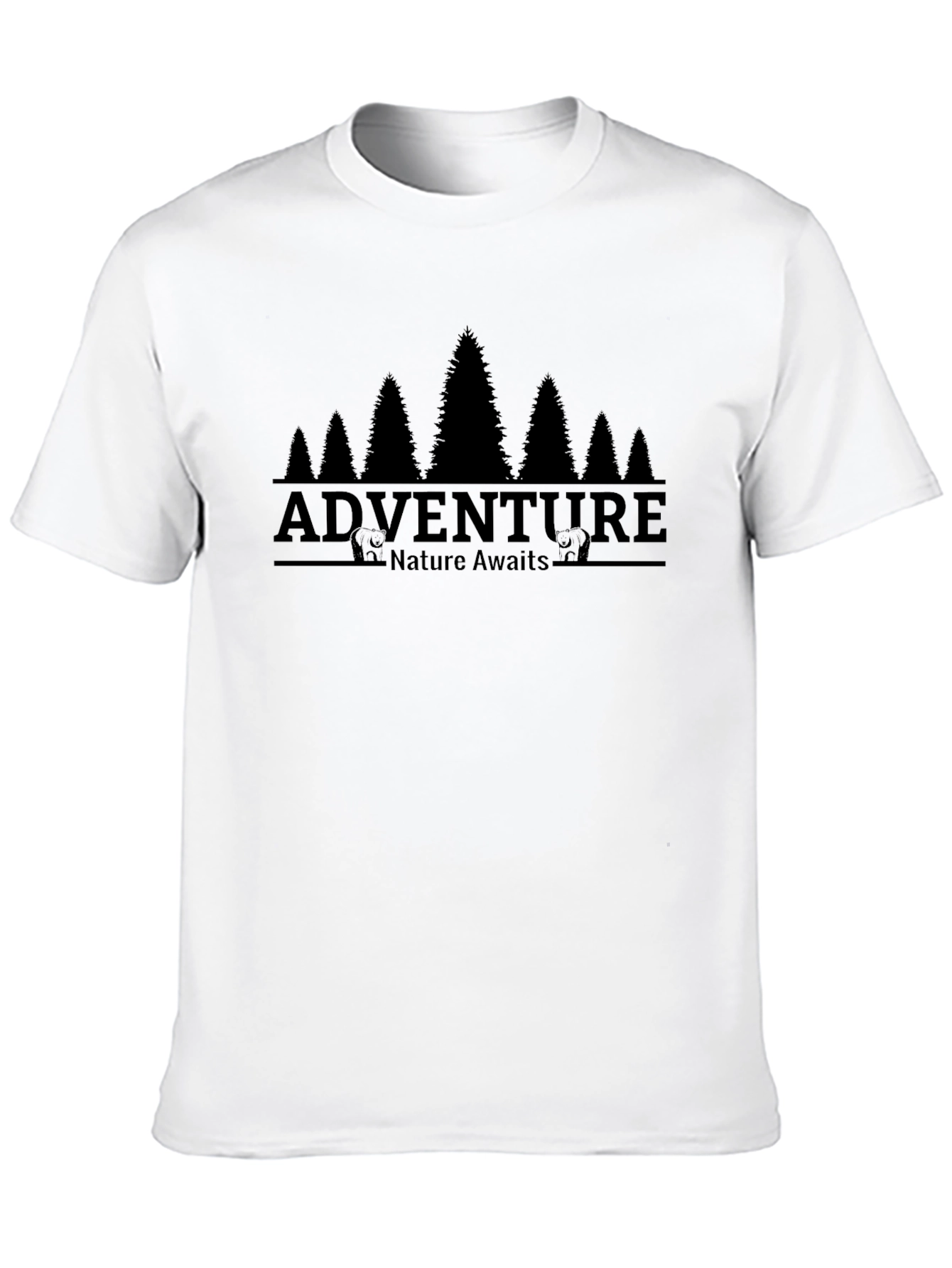 Adventure Awaits Graphic Tee - Nature Inspired Black T-Shirt