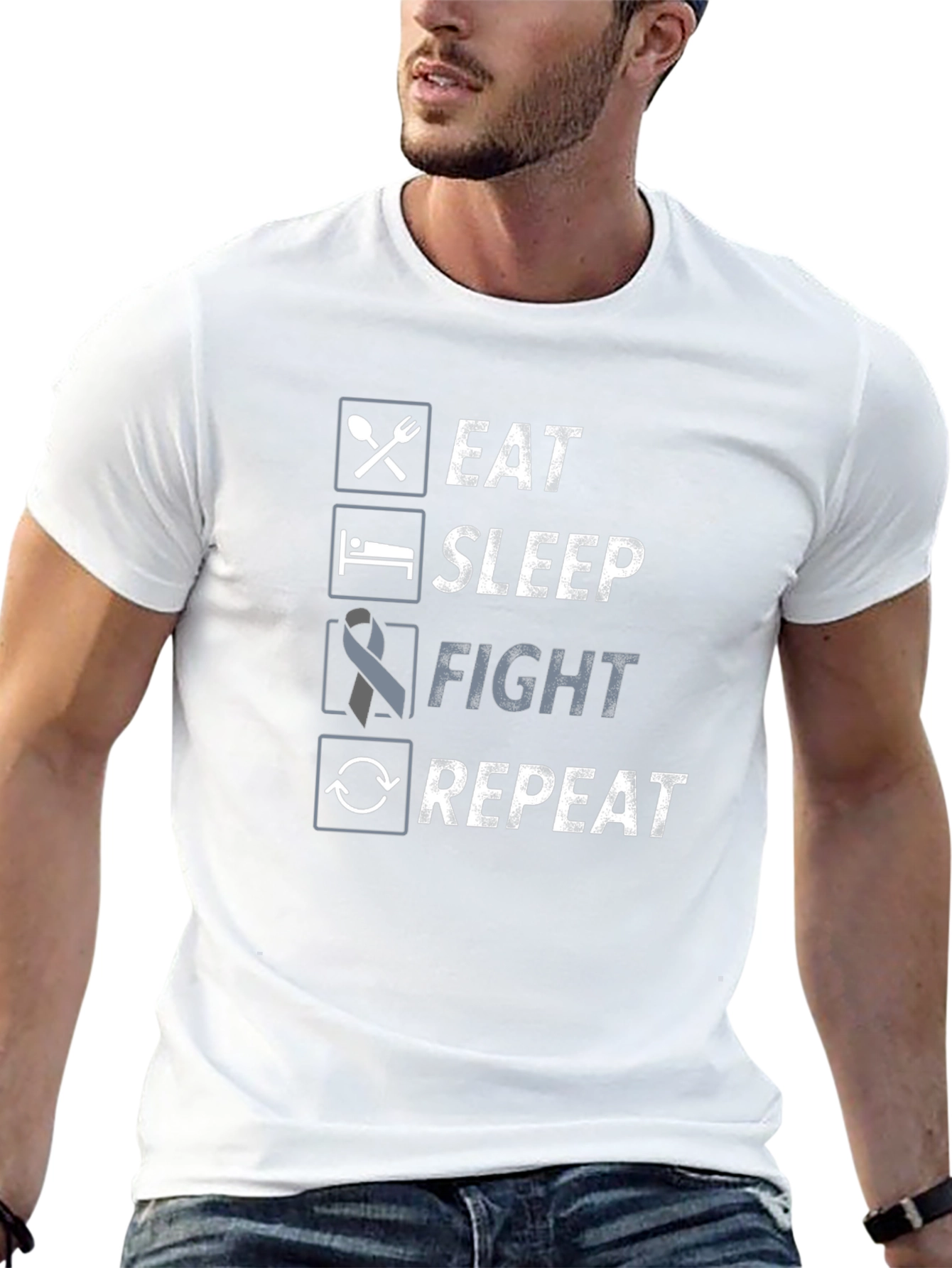 Eat Sleep Fight Repeat T-Shirt