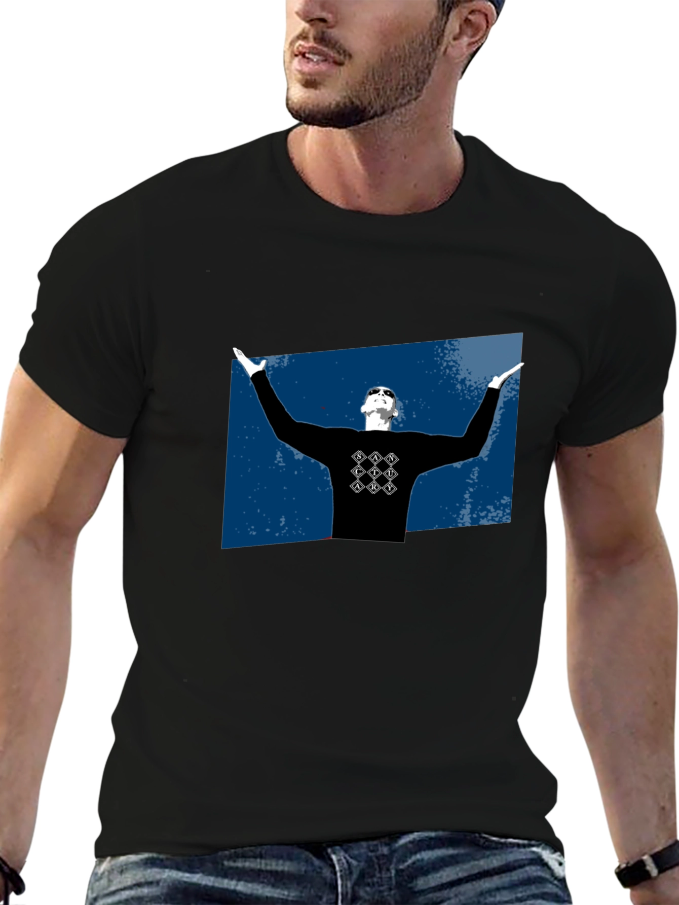 Stylish Black Graphic T-Shirt - Urban Design