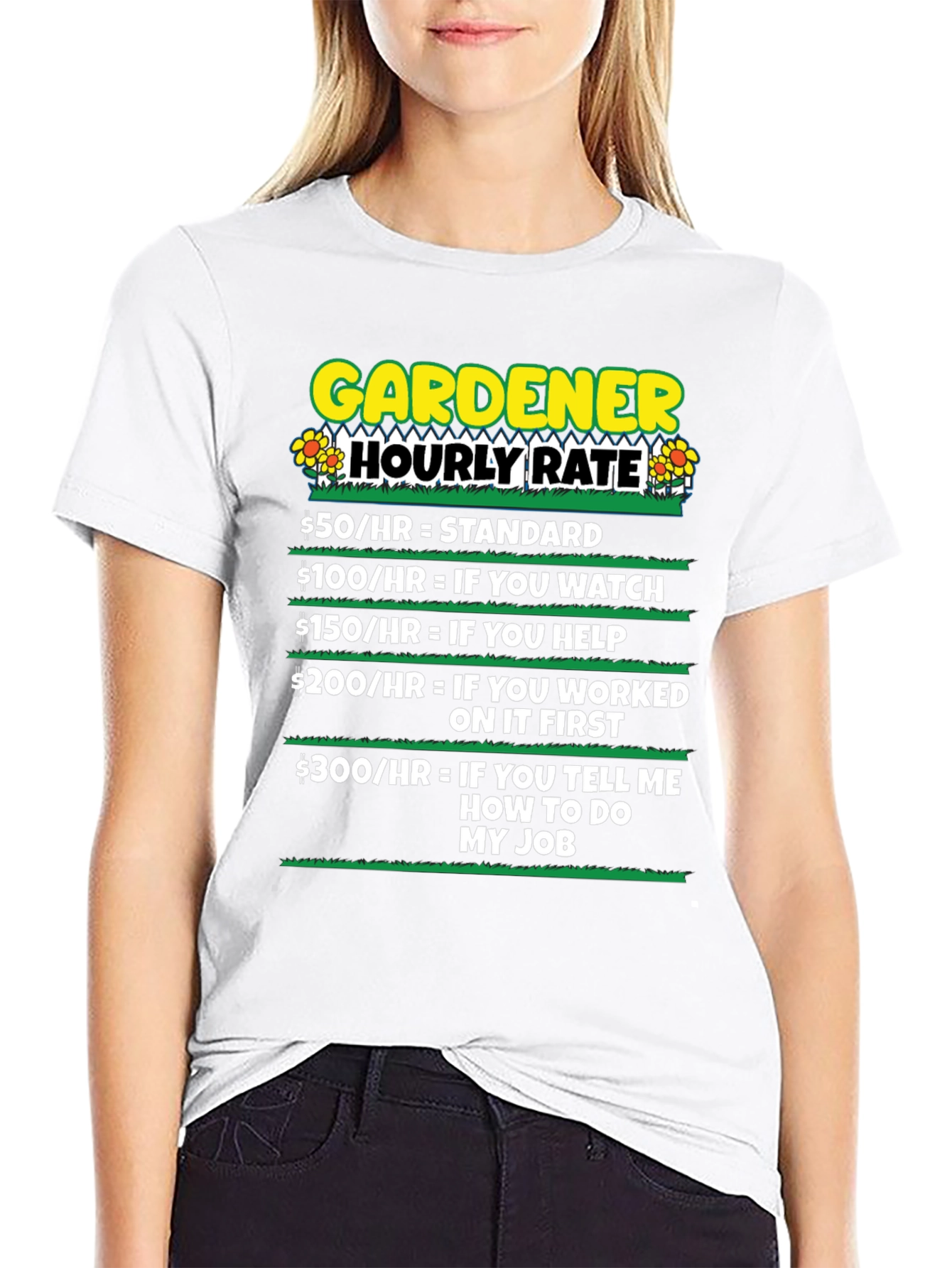 Gardener Hourly Rate Humor T-Shirt