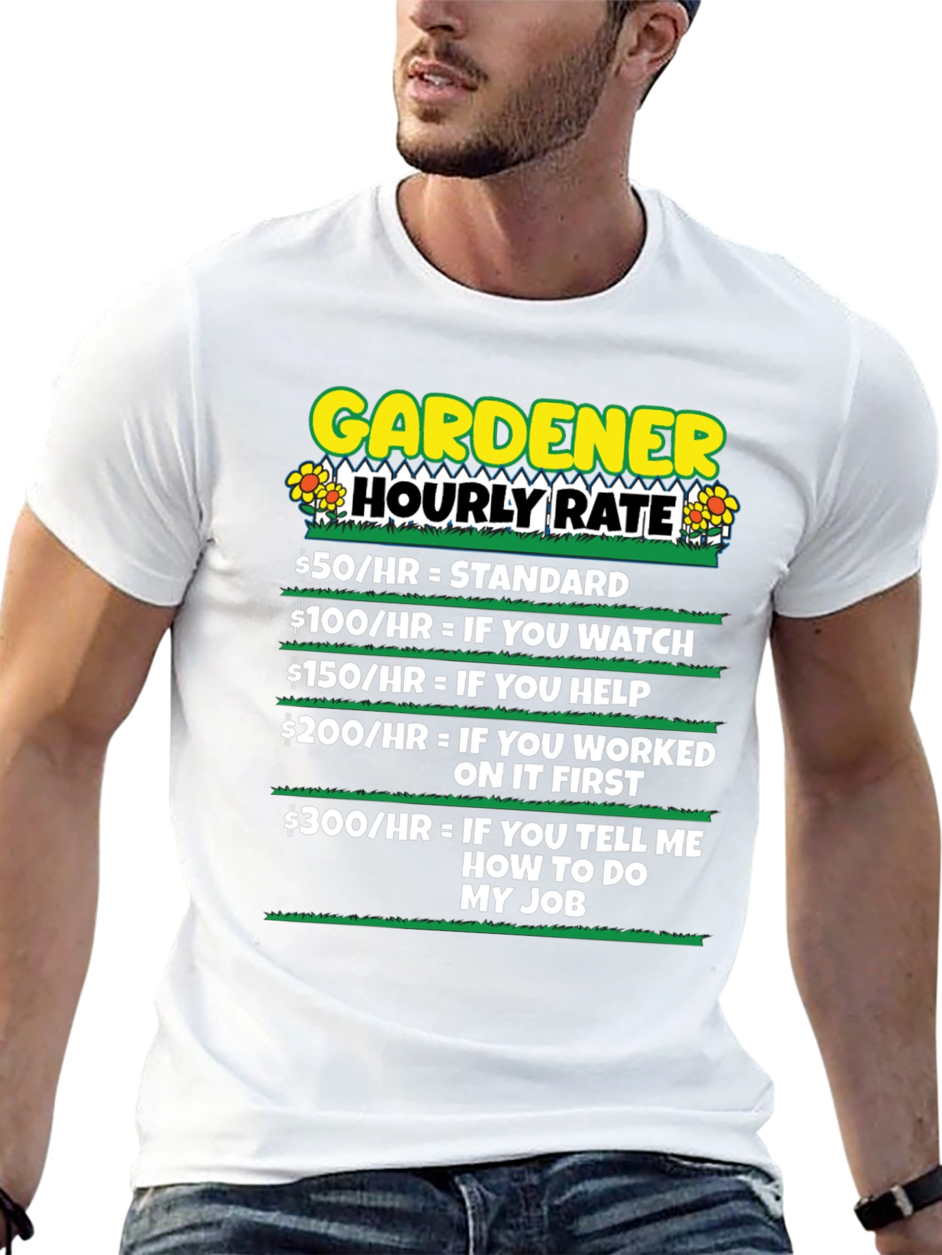 Gardener Hourly Rate Humor T-Shirt