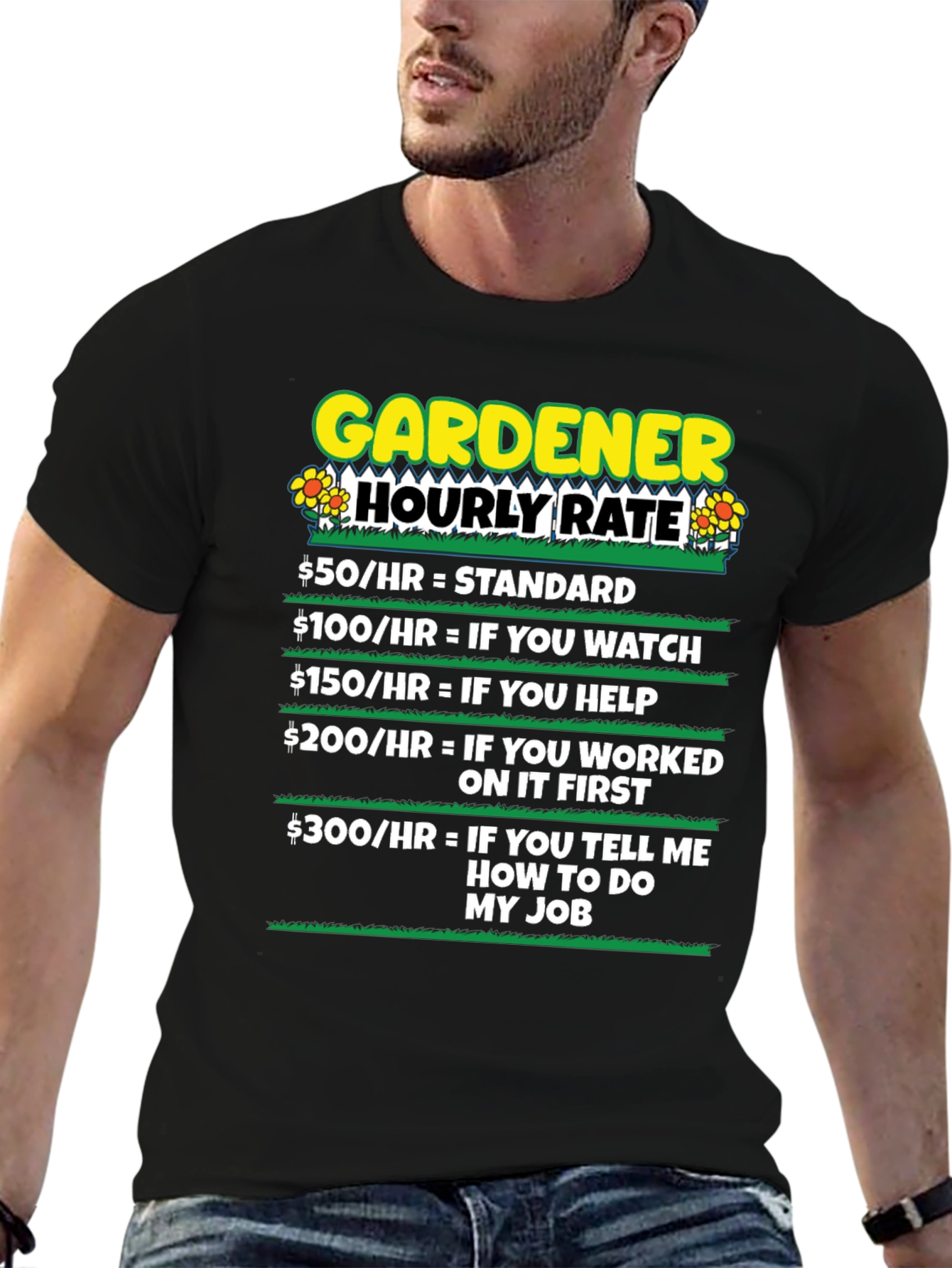 Gardener Hourly Rate Humor T-Shirt