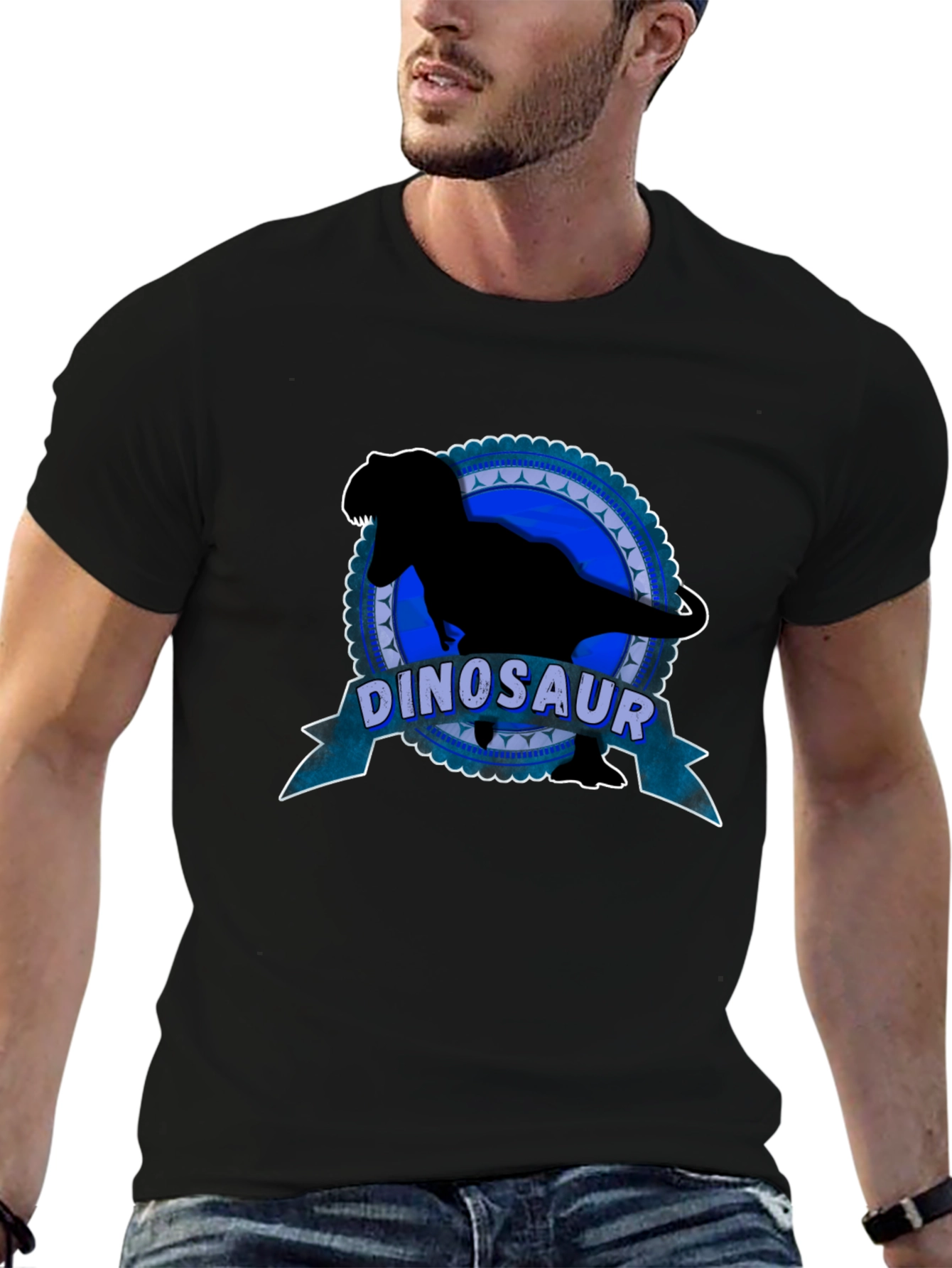 Dinosaur Silhouette Graphic T-Shirt