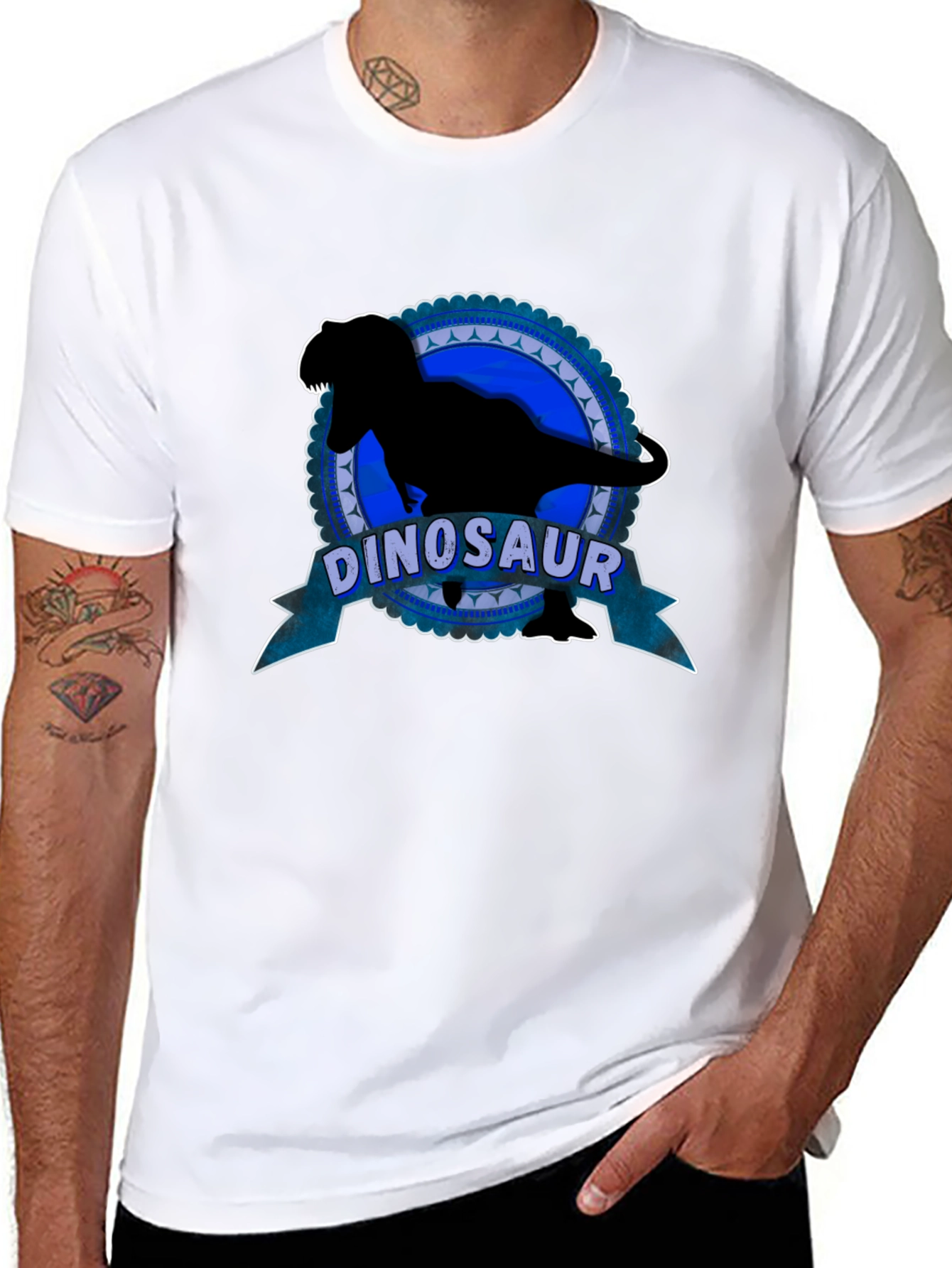 Dinosaur Silhouette Graphic T-Shirt
