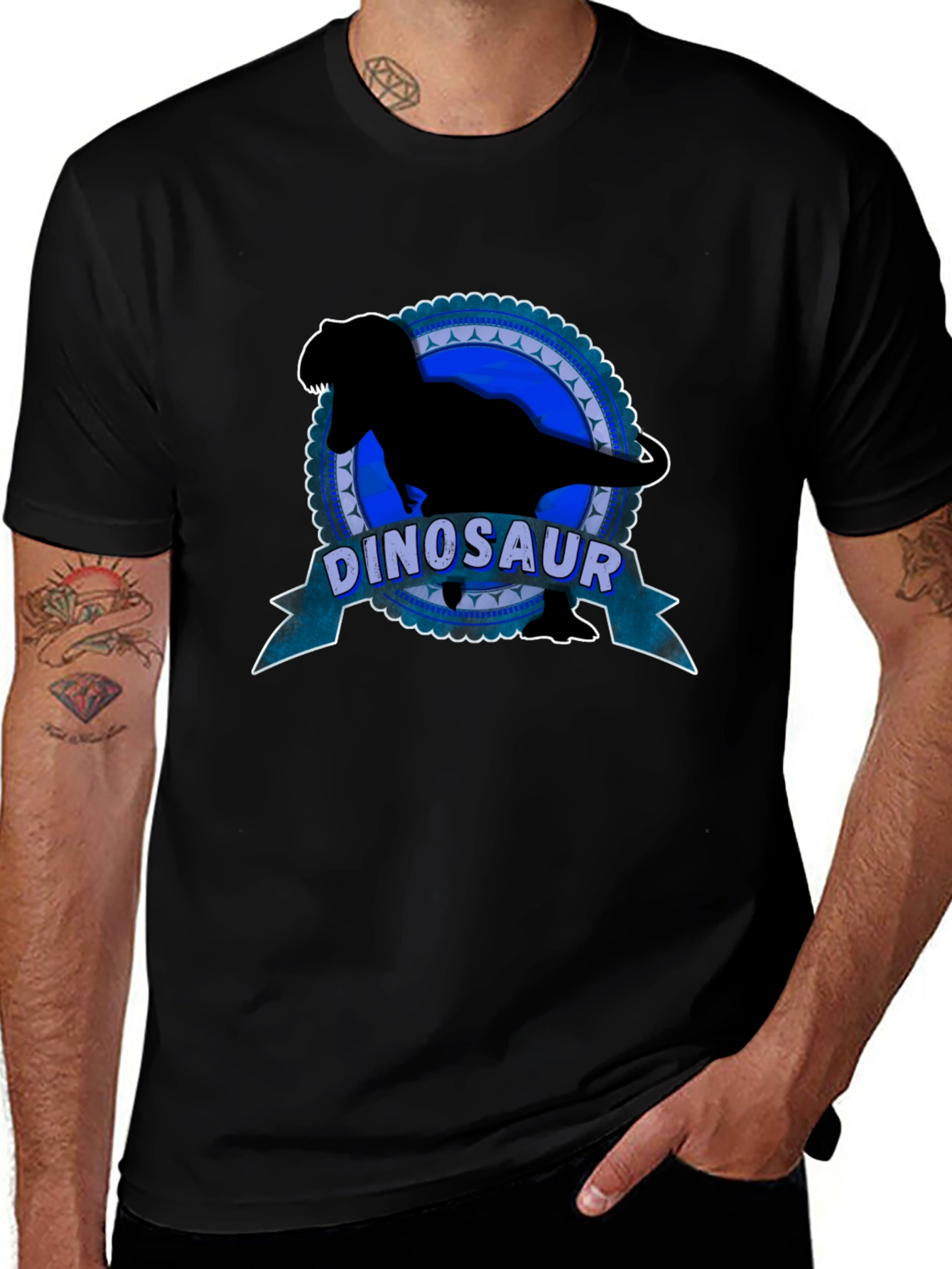 Dinosaur Silhouette Graphic T-Shirt