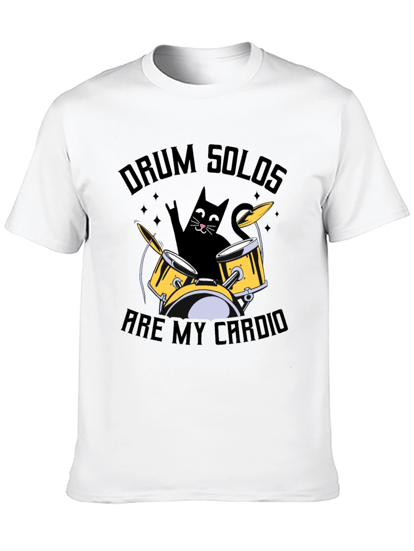Drum Solos Are My Cardio T-Shirt - Cat Drummer