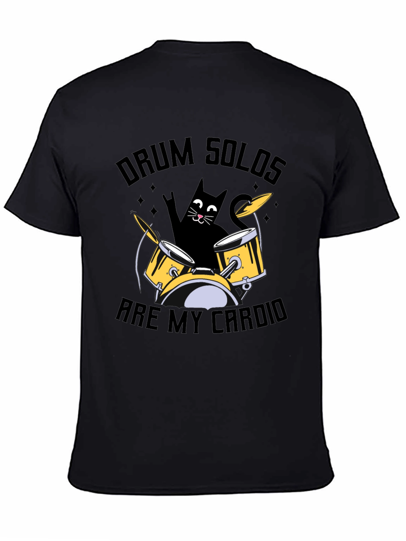 Drum Solos Are My Cardio T-Shirt - Cat Drummer