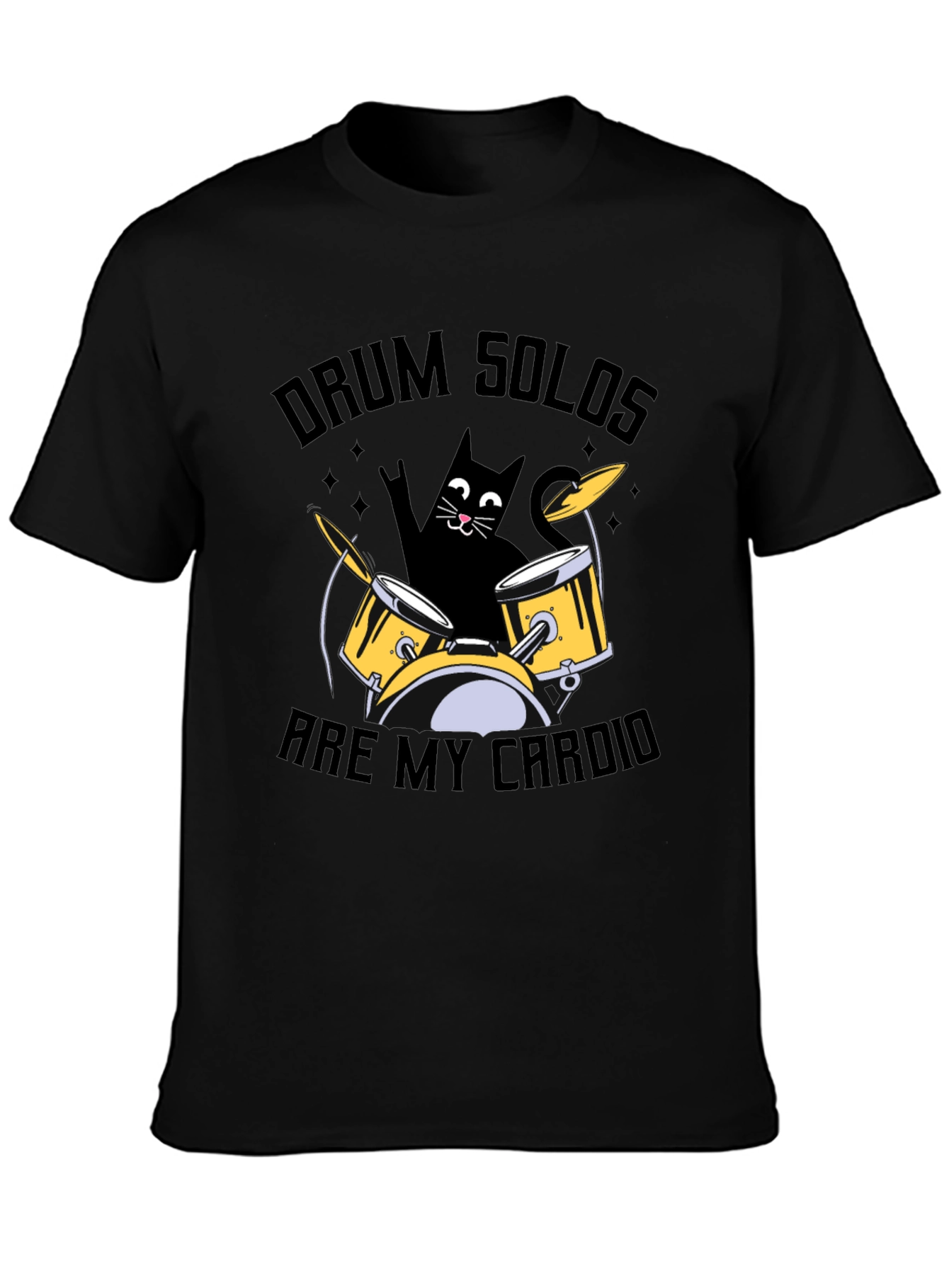 Drum Solos Are My Cardio T-Shirt - Cat Drummer