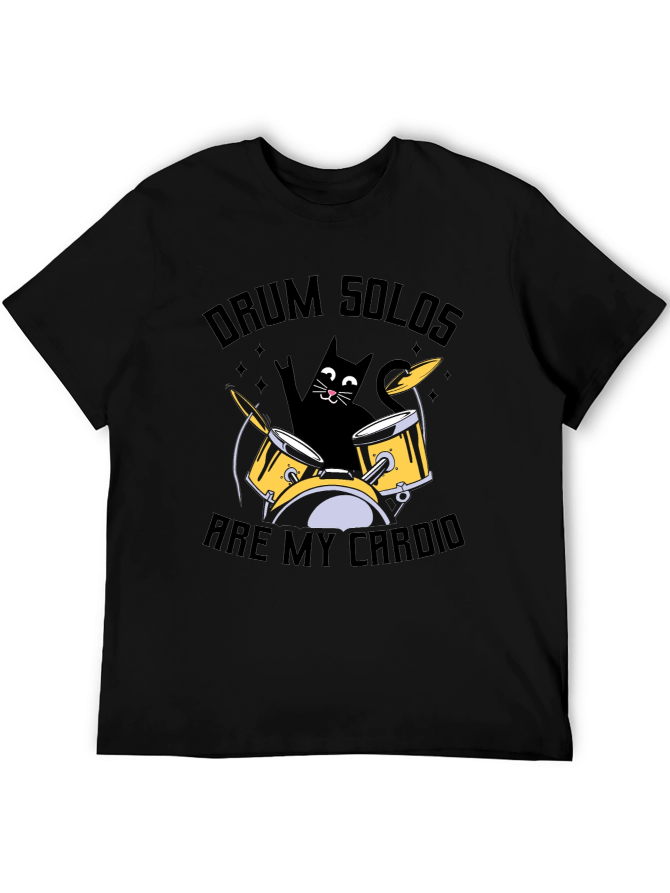 Drum Solos Are My Cardio T-Shirt - Cat Drummer
