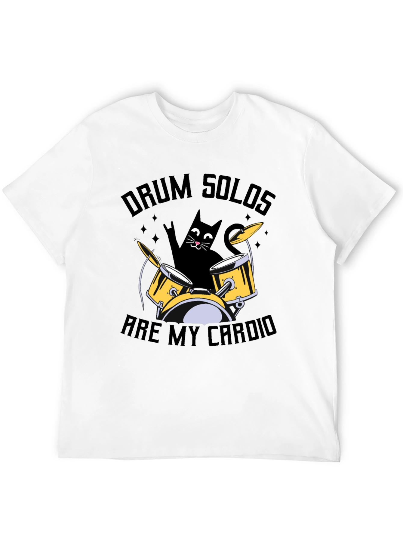Drum Solos Are My Cardio T-Shirt - Cat Drummer