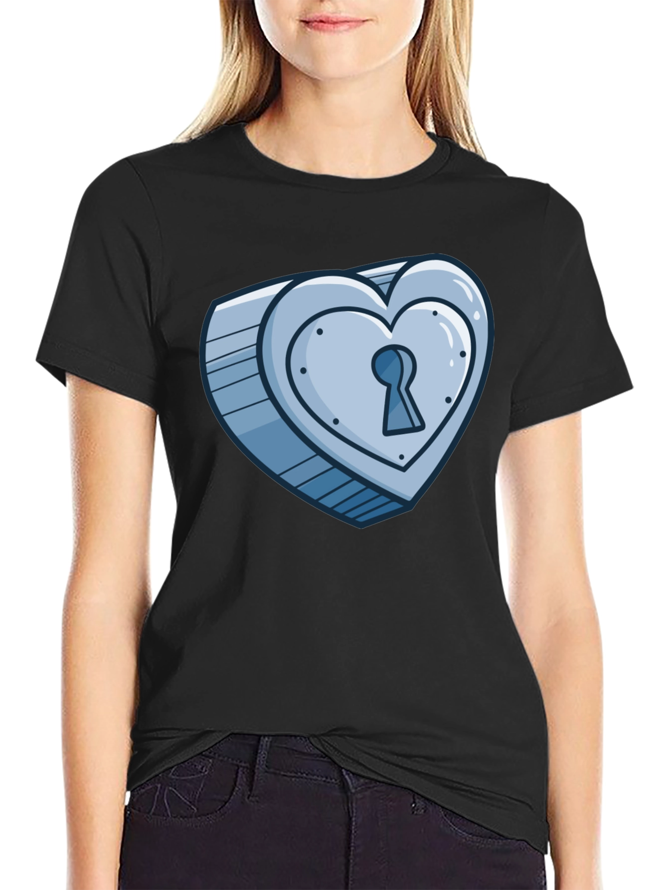 Heart Lock T-Shirt - Unique Graphic Tee
