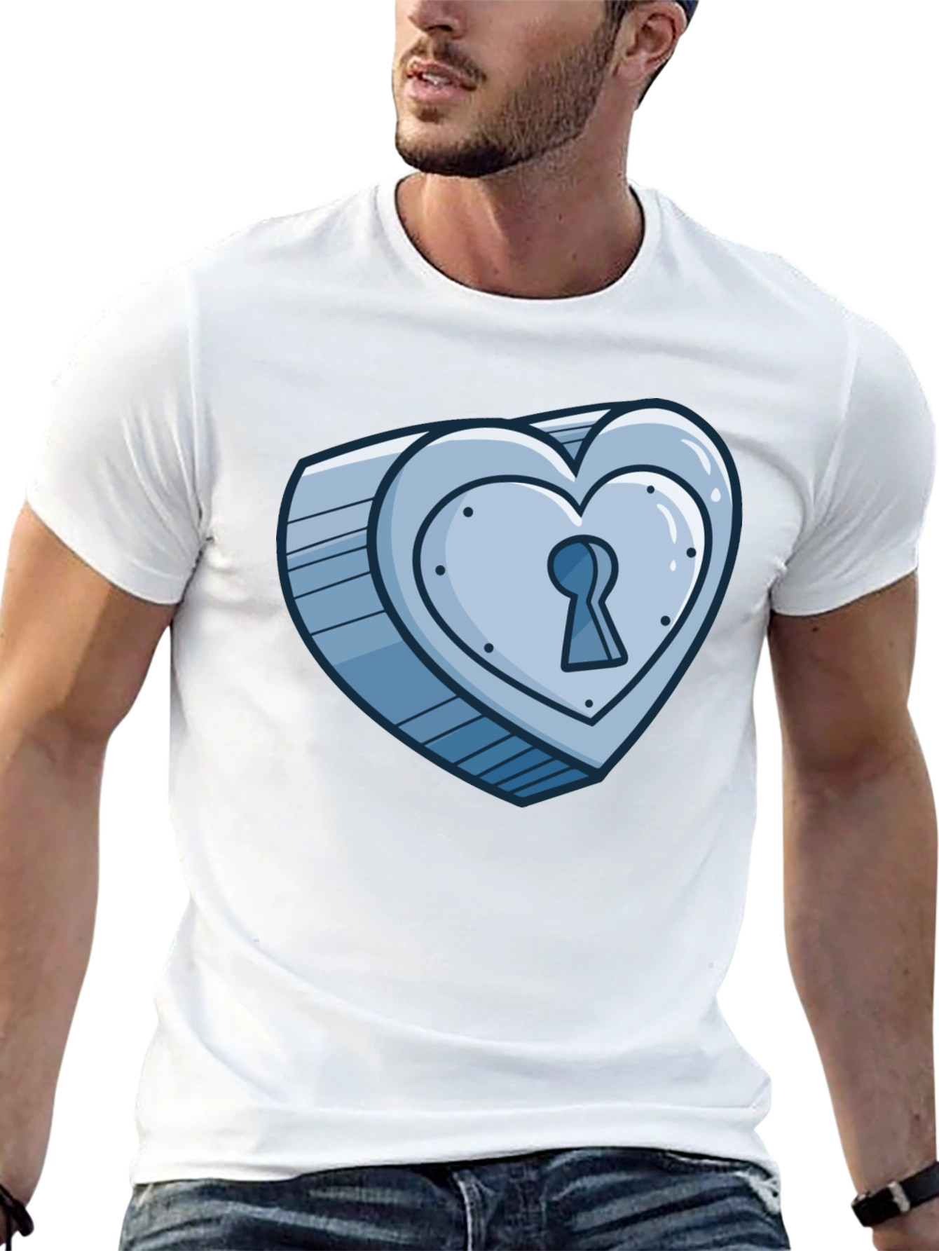Heart Lock T-Shirt - Unique Graphic Tee