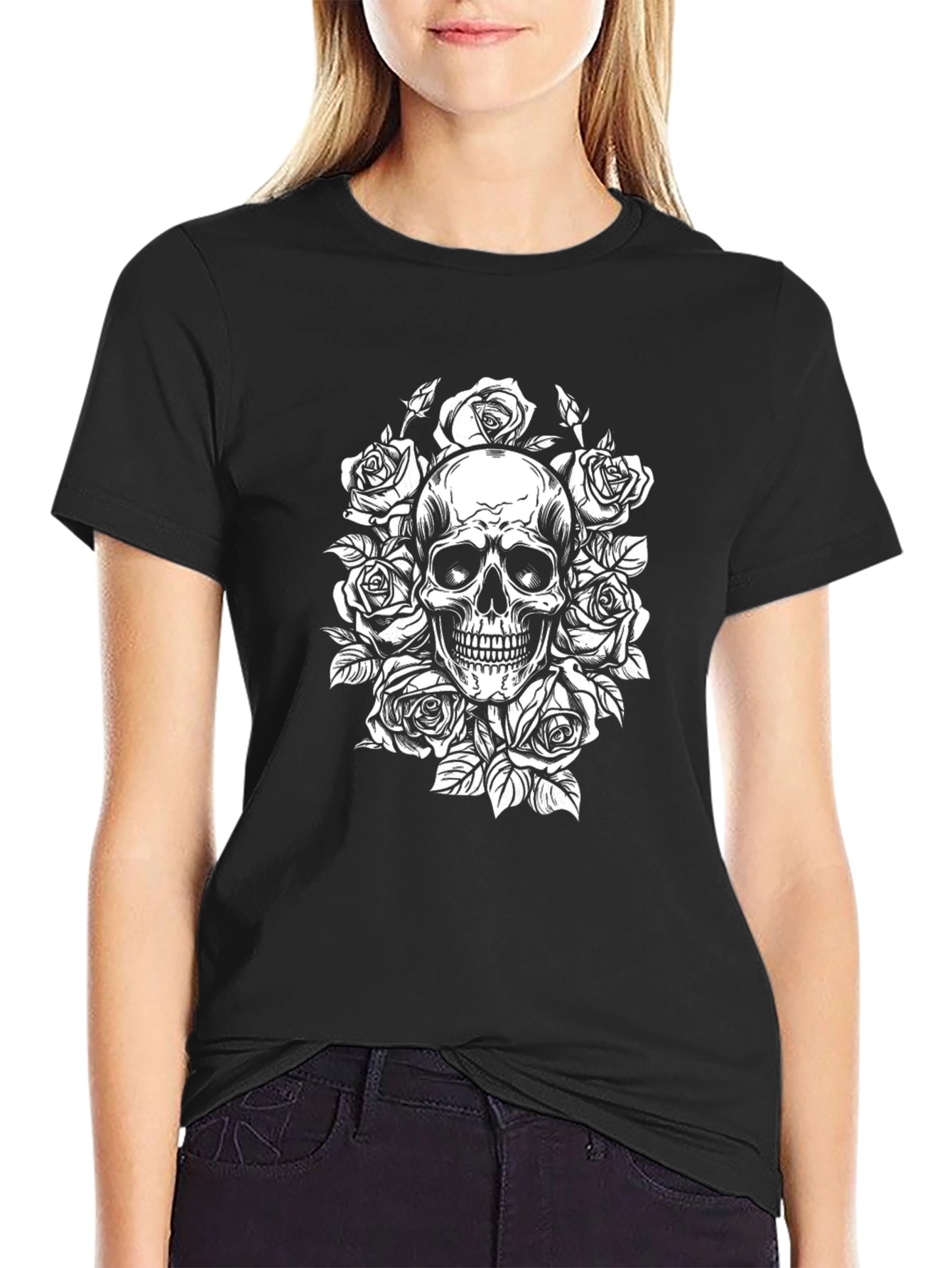 Skull & Roses Graphic T-Shirt