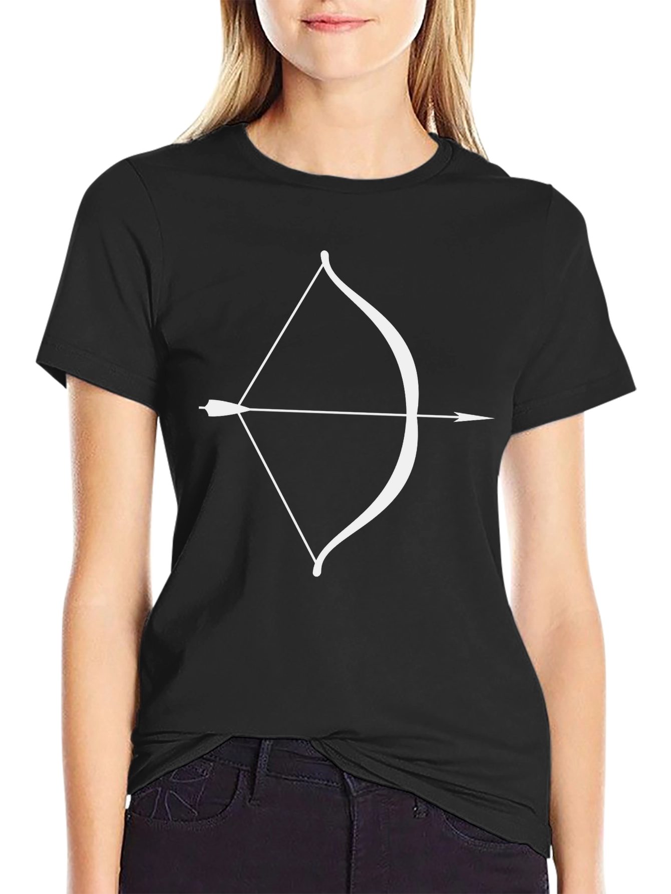 Archers Tee: Bow & Arrow Graphic Black T-Shirt