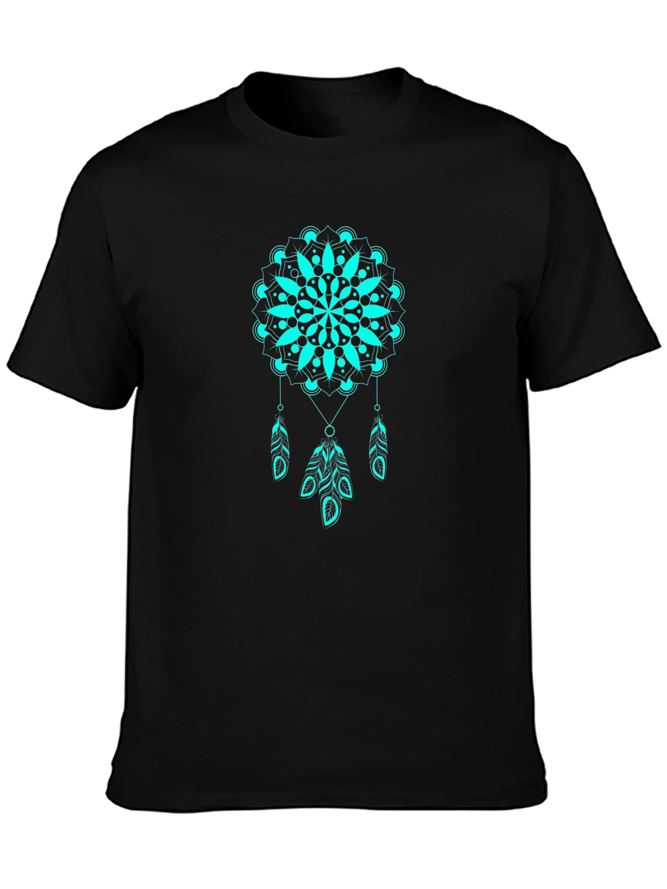 Dreamcatcher Mandala Graphic Tee - Black T-Shirt
