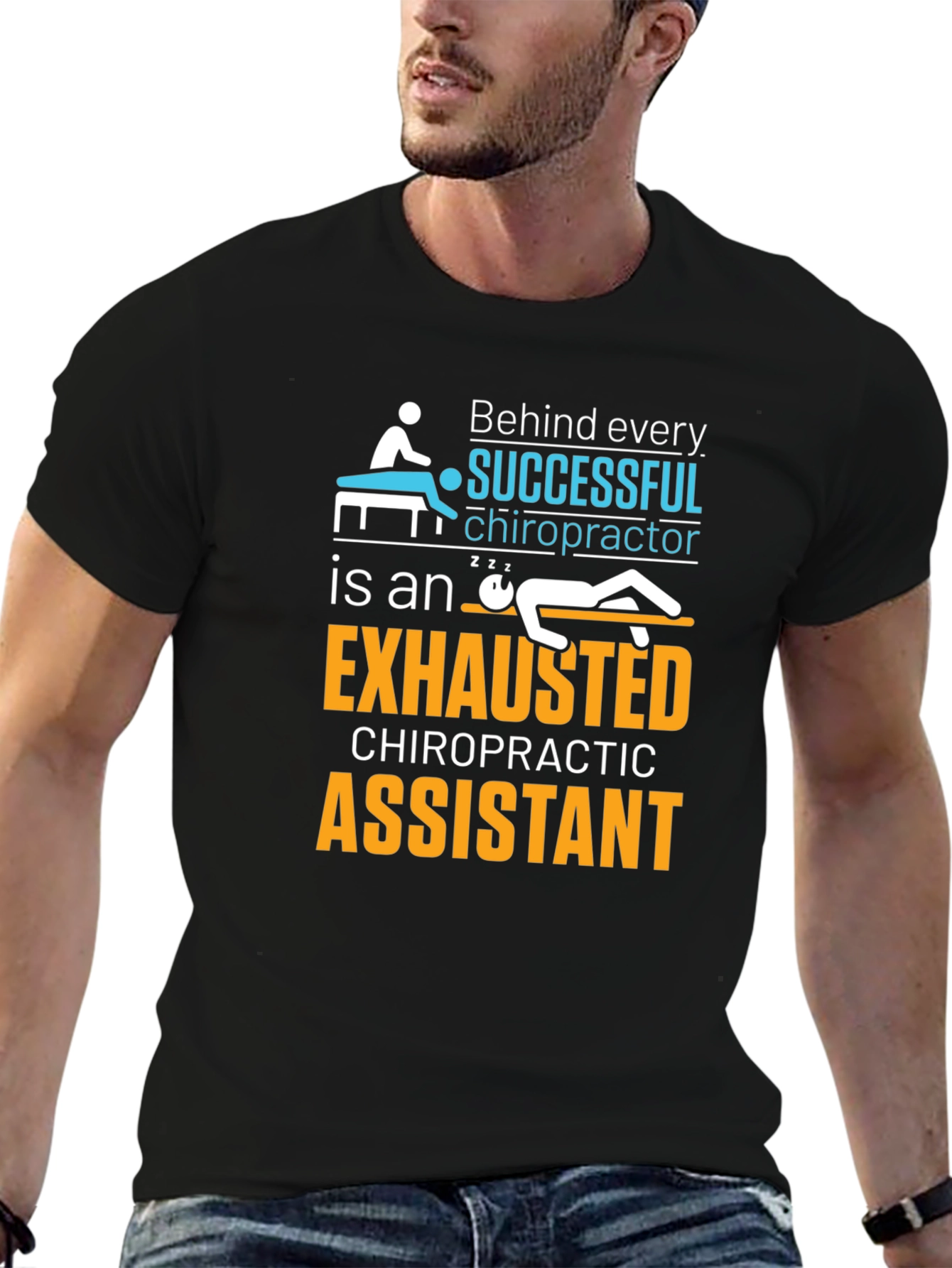 Chiropractor Assistant T-Shirt - Exhausted Chiropractic Assistant