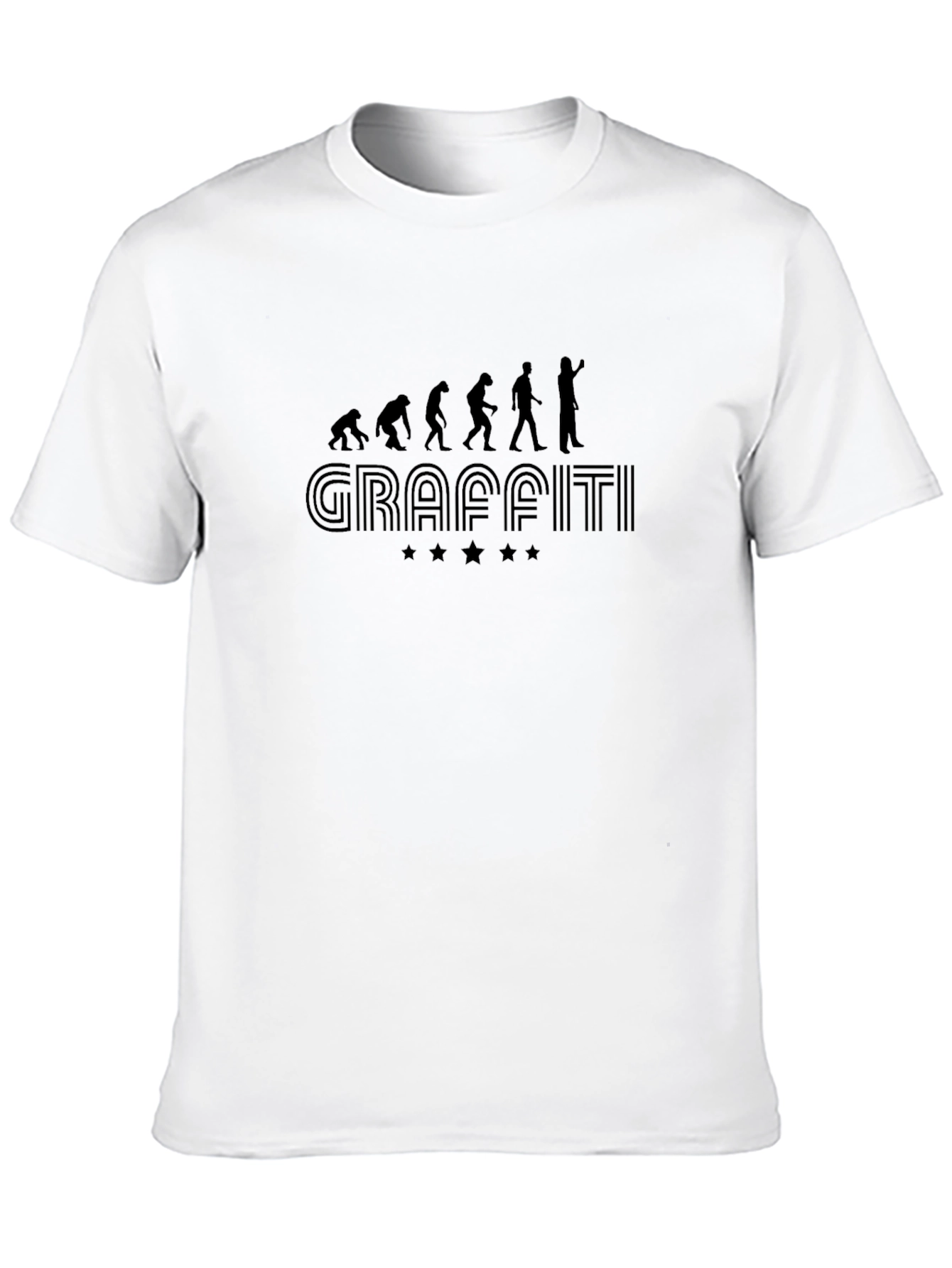 Graffiti Evolution Mens Black Graphic Tee