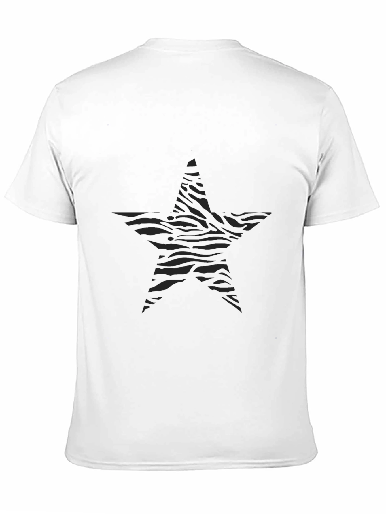 Zebra Star Graphic Black T-Shirt