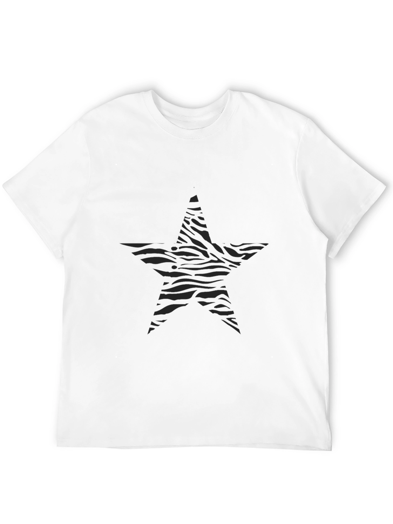 Zebra Star Graphic Black T-Shirt