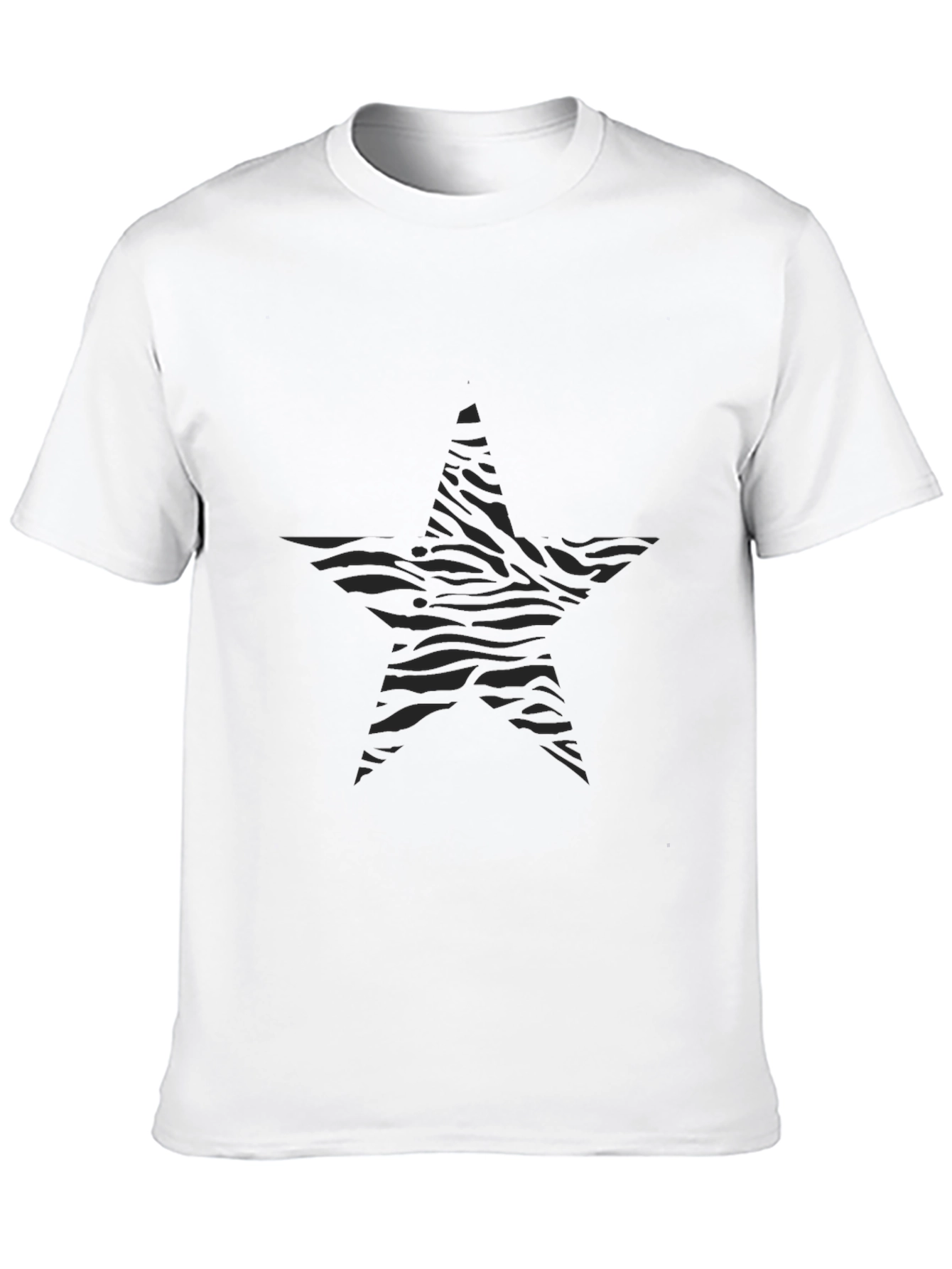 Zebra Star Graphic Black T-Shirt