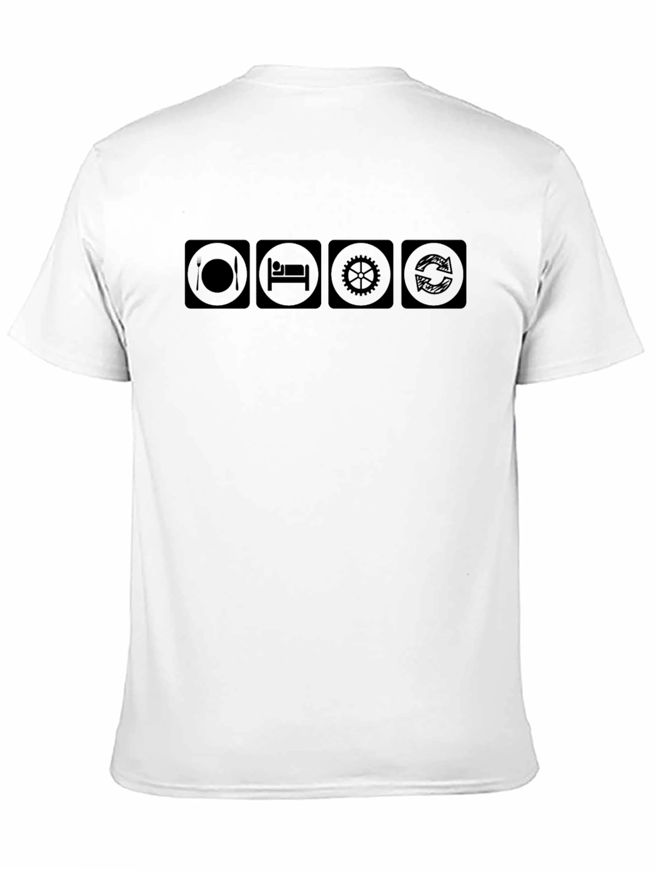 Eat Sleep Cycle Repeat Black T-Shirt