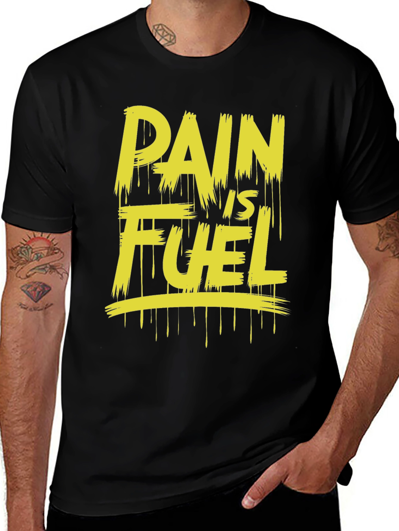 Pain Is Fuel Black Graphic Tee