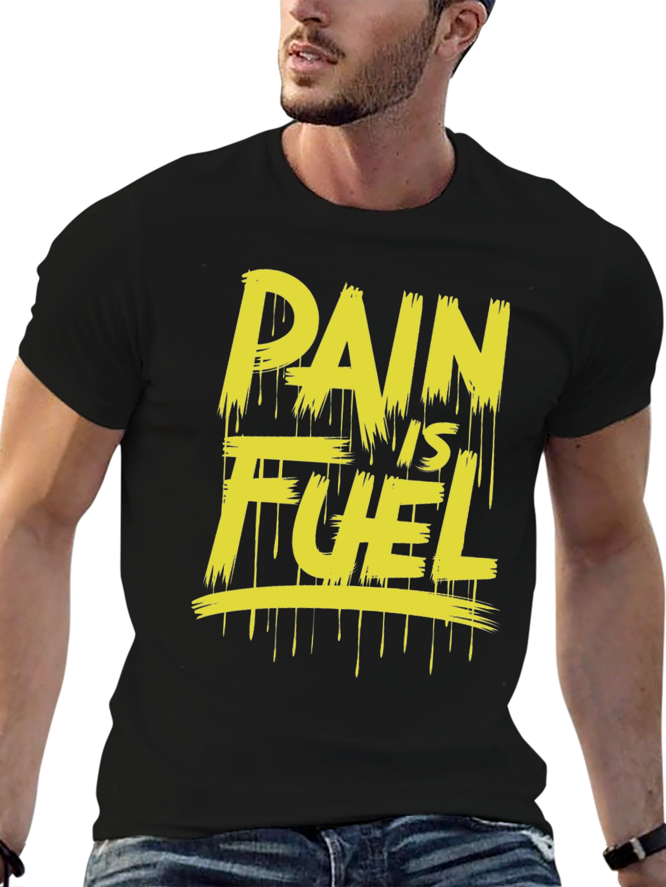 Pain Is Fuel Black Graphic Tee