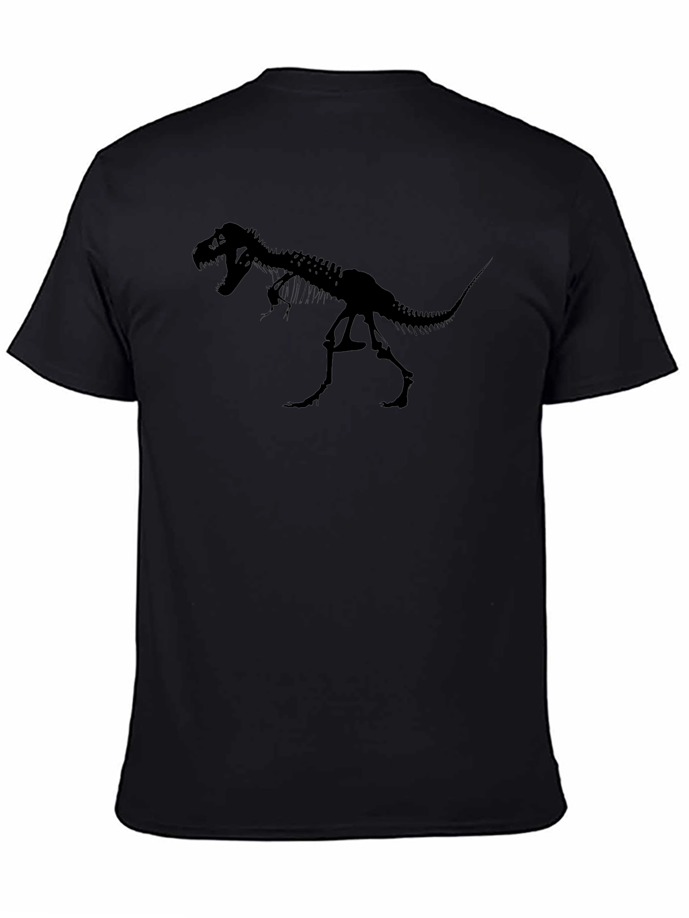T-Rex Skeleton Graphic Tee - Black Dinosaur Shirt