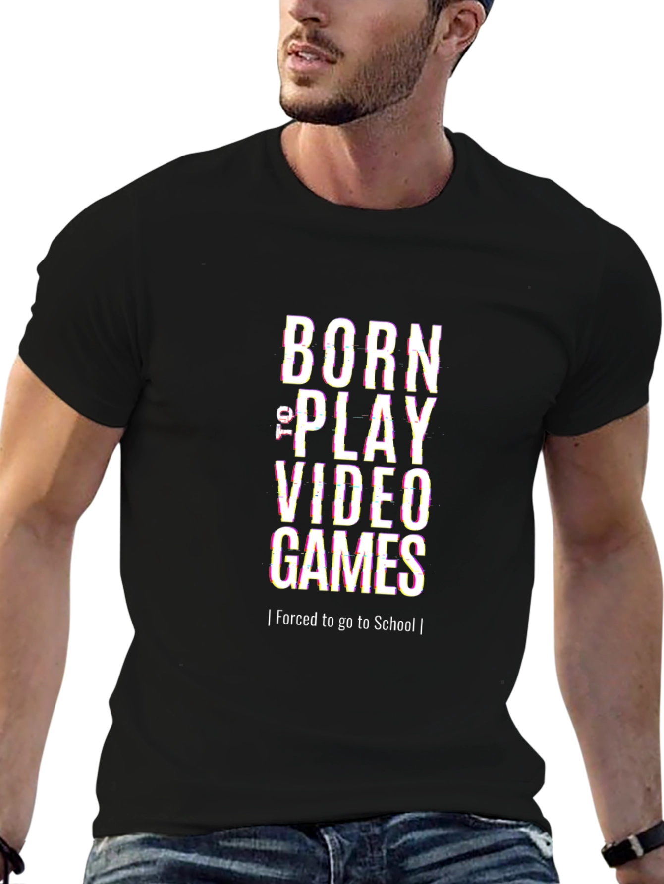 Born to Play Video Games Black T-Shirt
