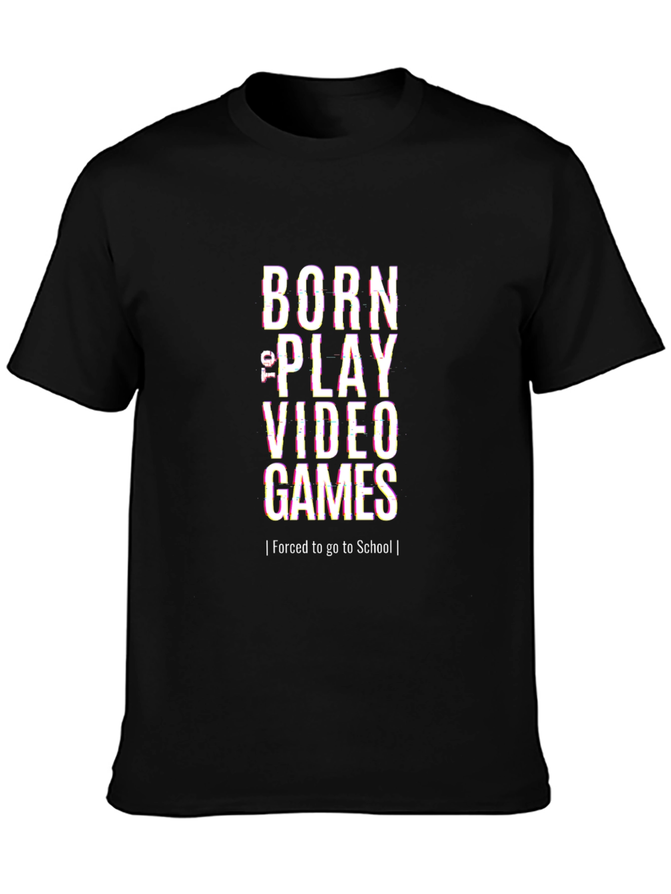 Born to Play Video Games Black T-Shirt